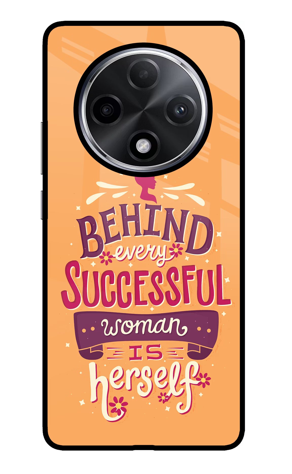 Behind Every Successful Woman There Is Herself Oppo F27 Pro Plus Glass Case - Behind Every Successful Woman There Is Herself Oppo F27 Pro Plus Glass Case Behind Every Successful Woman There Is Herself Oppo F27 Pro Plus Glass Case