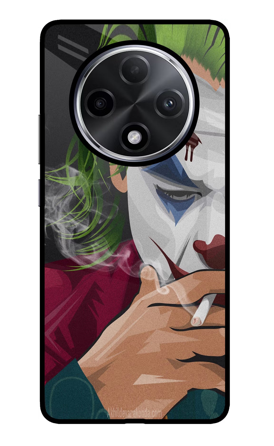 Joker Smoking Oppo F27 Pro Plus Glass Case - Joker Smoking Oppo F27 Pro Plus Glass Case Joker Smoking Oppo F27 Pro Plus Glass Case