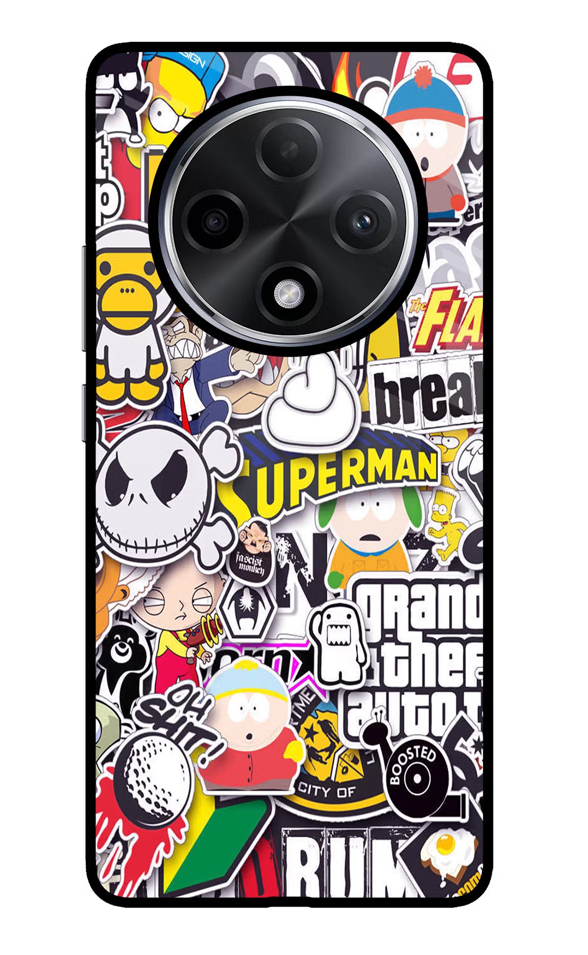 Sticker Bomb Oppo F27 Pro Plus Glass Case - Sticker Bomb Oppo F27 Pro Plus Glass Case Sticker Bomb Oppo F27 Pro Plus Glass Case