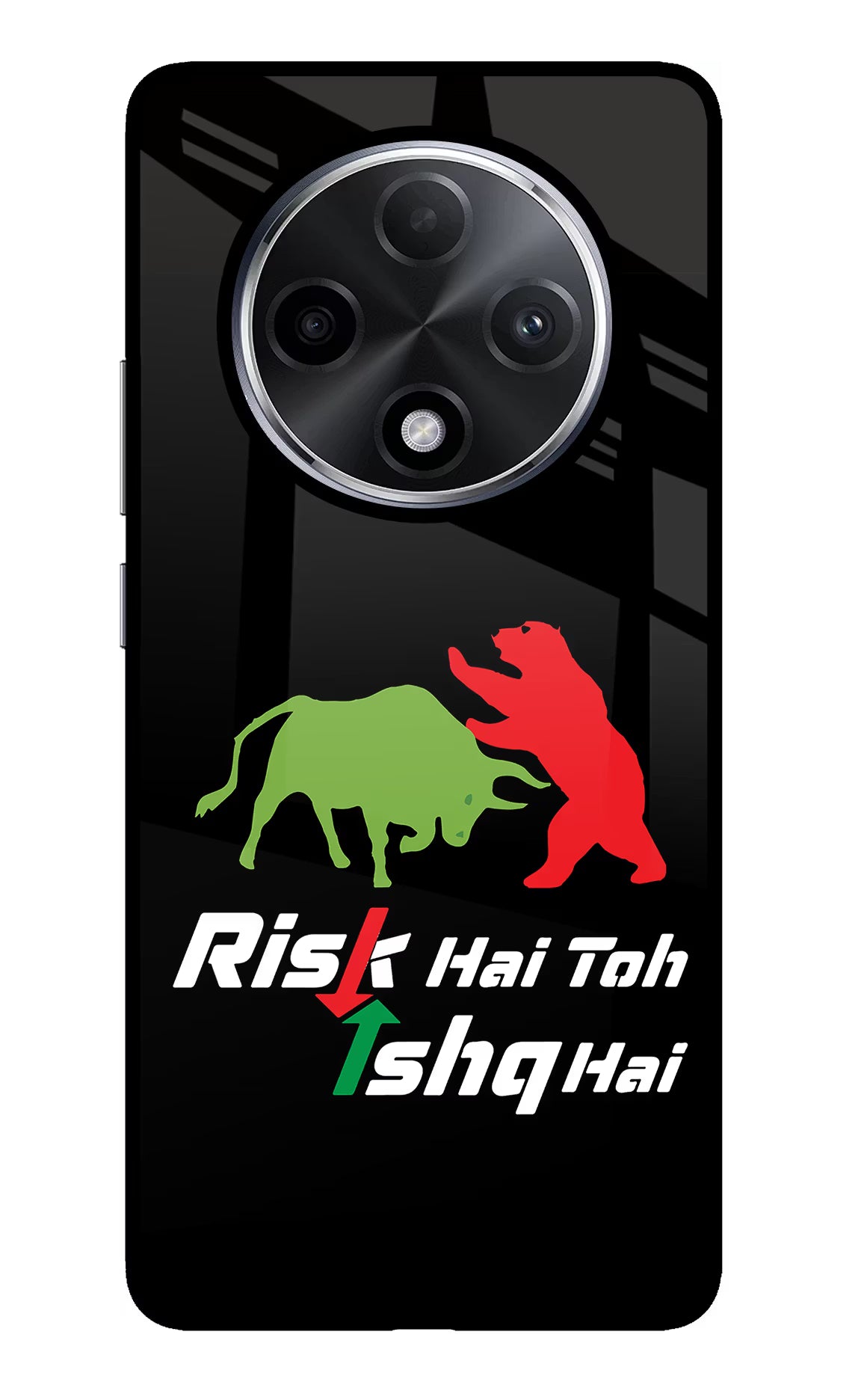 Risk Hai Toh Ishq Hai Oppo F27 Pro Plus Glass Case - Risk Hai Toh Ishq Hai Oppo F27 Pro Plus Glass Case Risk Hai Toh Ishq Hai Oppo F27 Pro Plus Glass Case