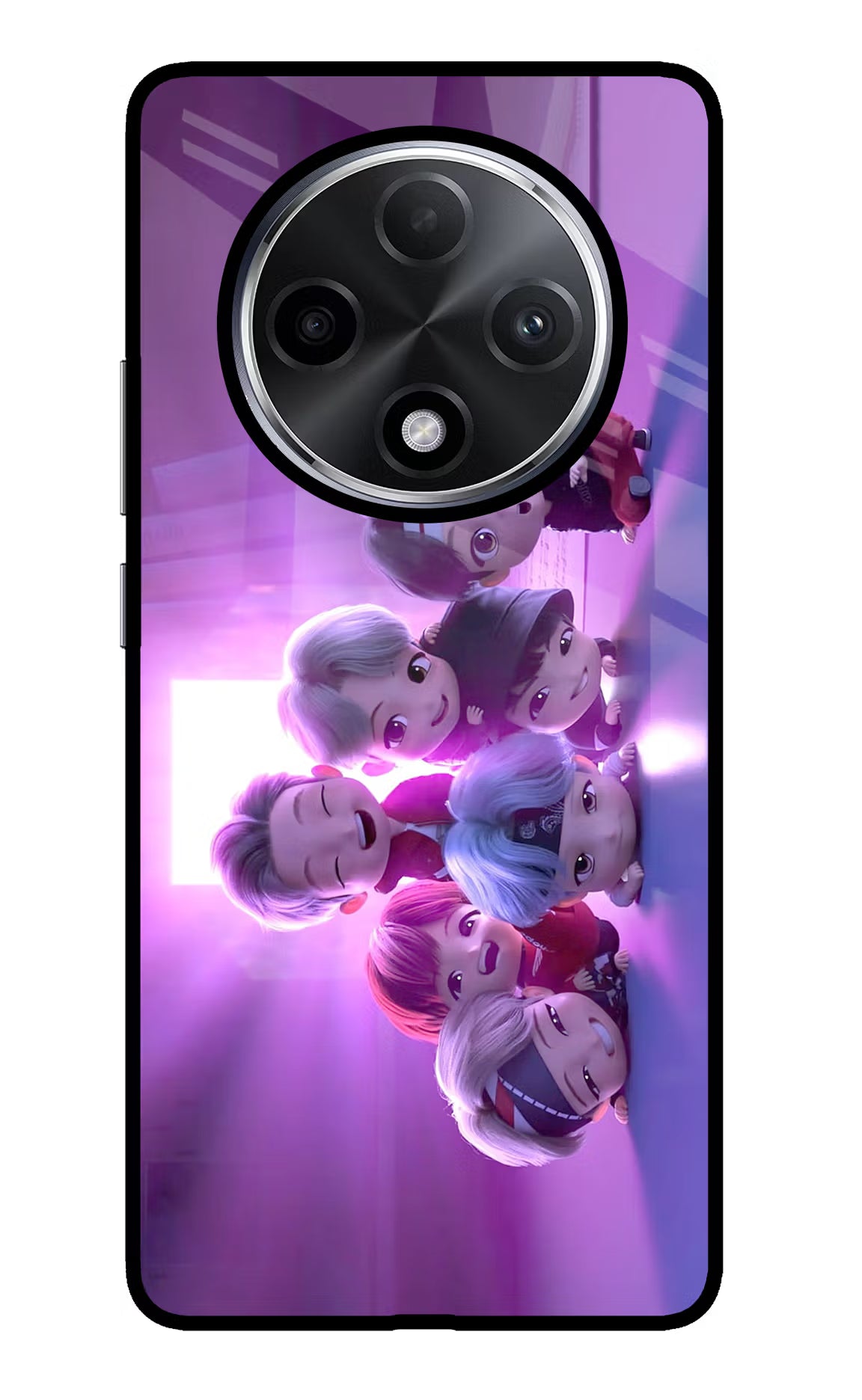 BTS Chibi Oppo F27 Pro Plus Glass Case - BTS Chibi Oppo F27 Pro Plus Glass Case BTS Chibi Oppo F27 Pro Plus Glass Case