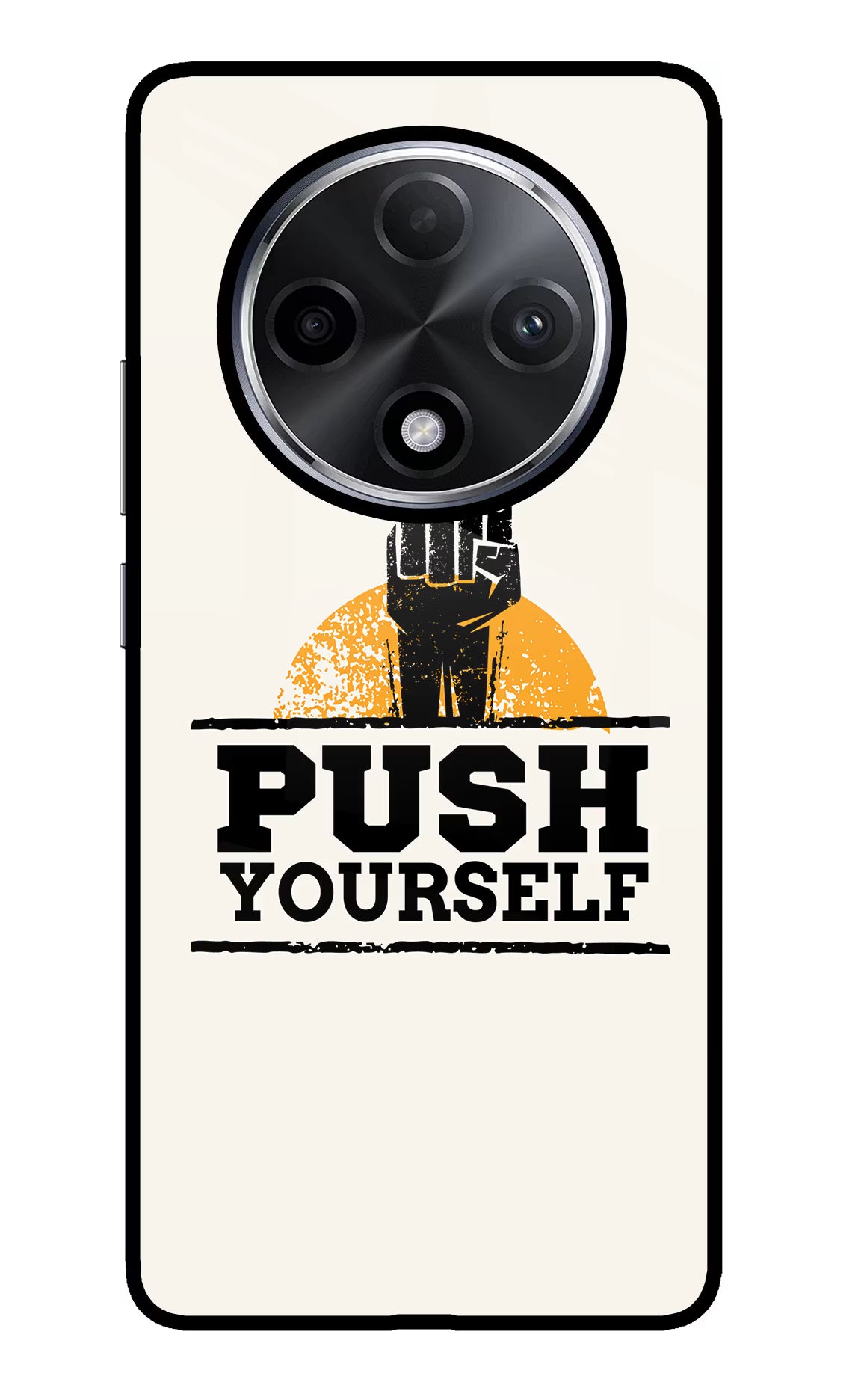 Push Yourself Oppo F27 Pro Plus Glass Case - Push Yourself Oppo F27 Pro Plus Glass Case Push Yourself Oppo F27 Pro Plus Glass Case