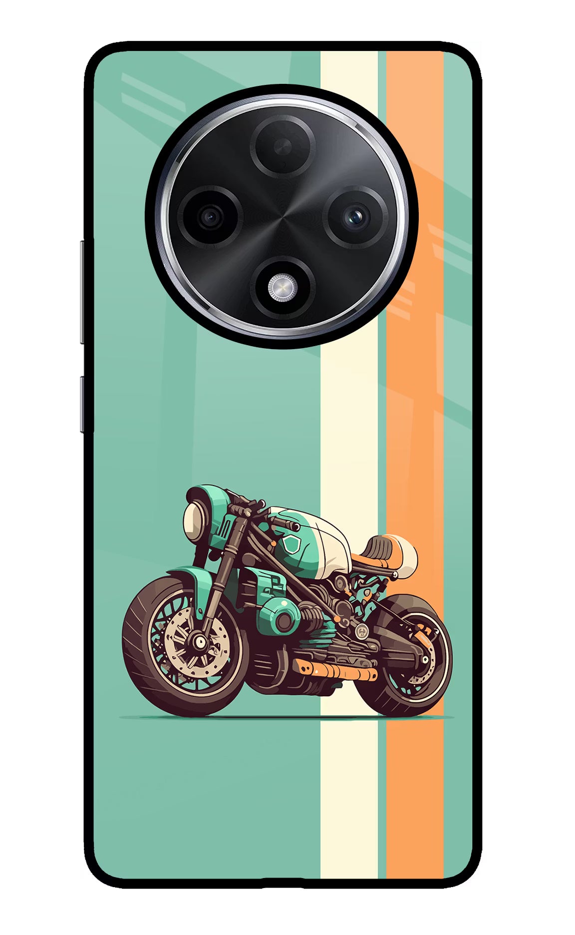 Striped Moto Drift Oppo F27 Pro Plus Glass Case - Striped Moto Drift Oppo F27 Pro Plus Glass Case Striped Moto Drift Oppo F27 Pro Plus Glass Case