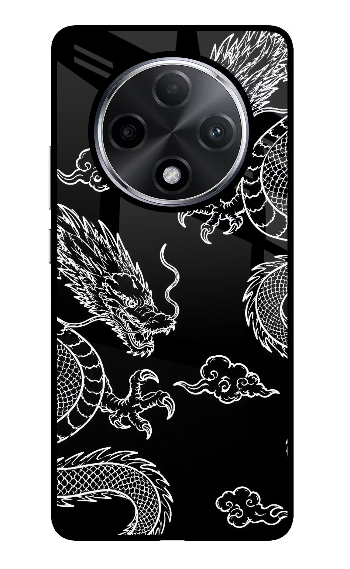 Twin Dragons Oppo F27 Pro Plus Glass Case - Twin Dragons Oppo F27 Pro Plus Glass Case Twin Dragons Oppo F27 Pro Plus Glass Case