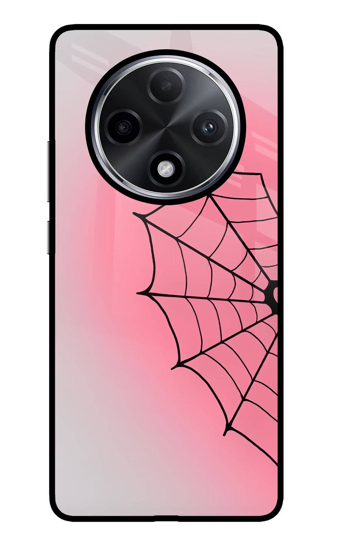 Pink Web Oppo F27 Pro Plus Glass Case - Pink Web Oppo F27 Pro Plus Glass Case Pink Web Oppo F27 Pro Plus Glass Case
