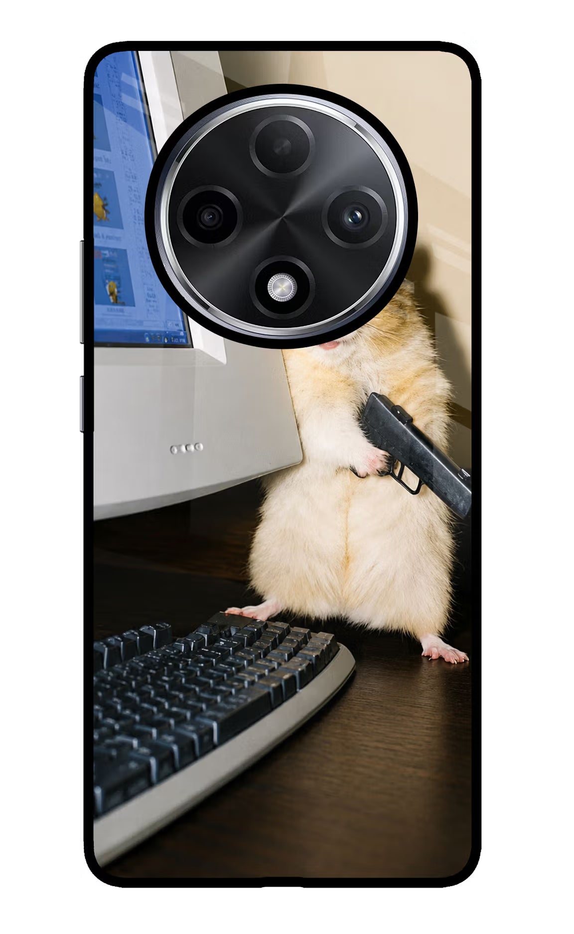 Hacker Hamster Oppo F27 Pro Plus Glass Case - Hacker Hamster Oppo F27 Pro Plus Glass Case Hacker Hamster Oppo F27 Pro Plus Glass Case