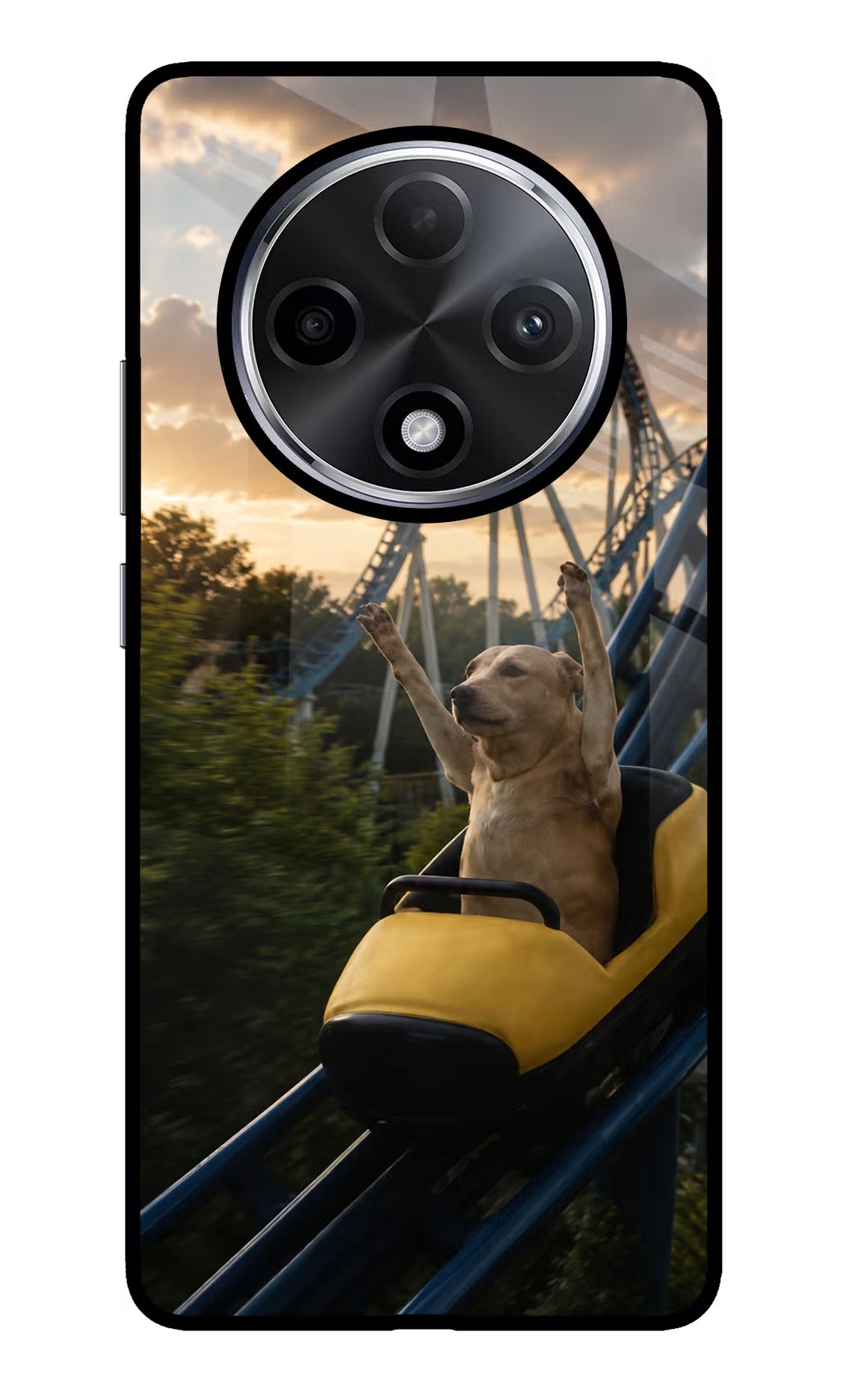 Rollercoaster Dog Oppo F27 Pro Plus Glass Case - Rollercoaster Dog Oppo F27 Pro Plus Glass Case Rollercoaster Dog Oppo F27 Pro Plus Glass Case