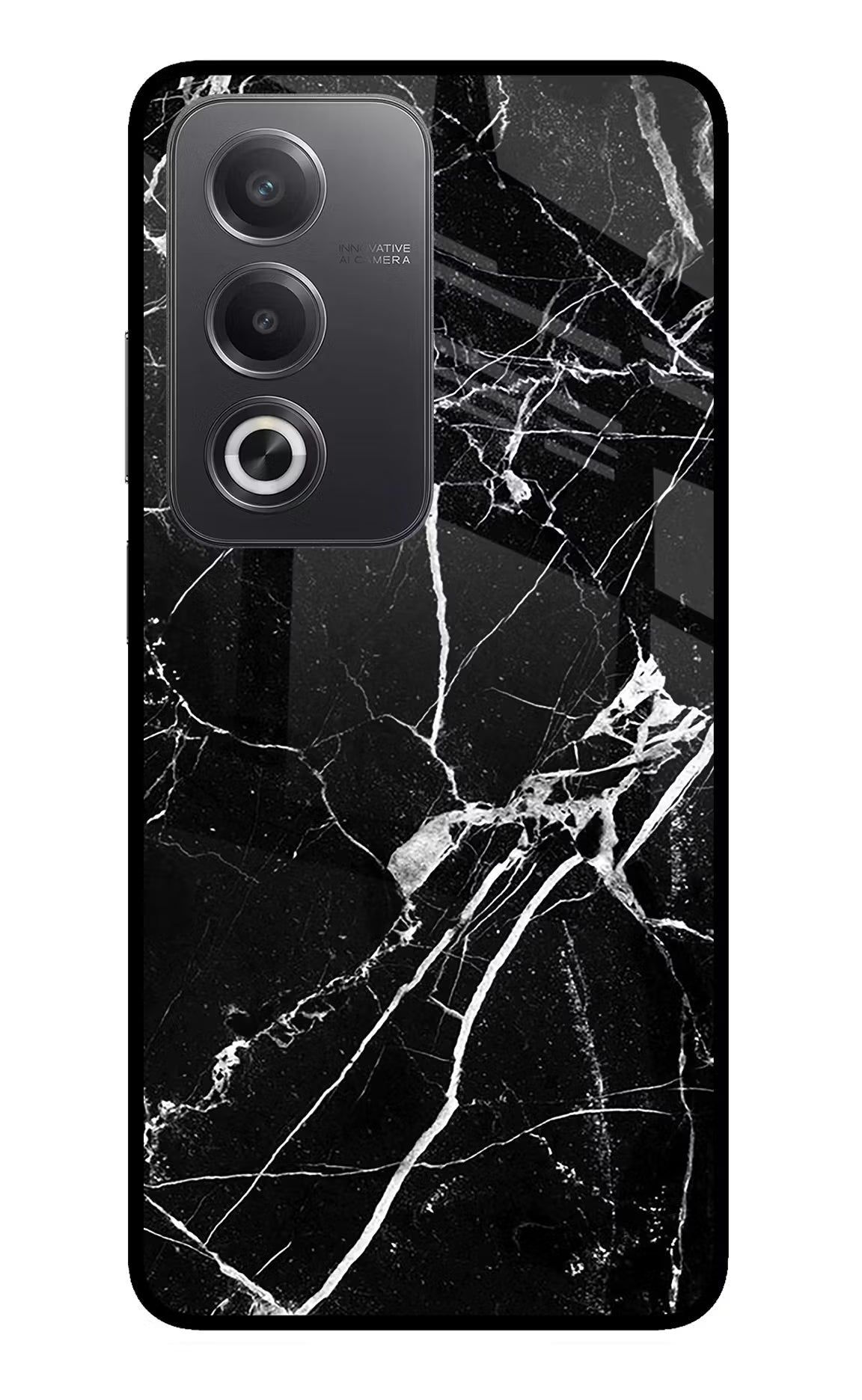 Black Marble Pattern Oppo A3 Pro 5G Glass Case - Black Marble Pattern Oppo A3 Pro 5G Glass Case Black Marble Pattern Oppo A3 Pro 5G Glass Case