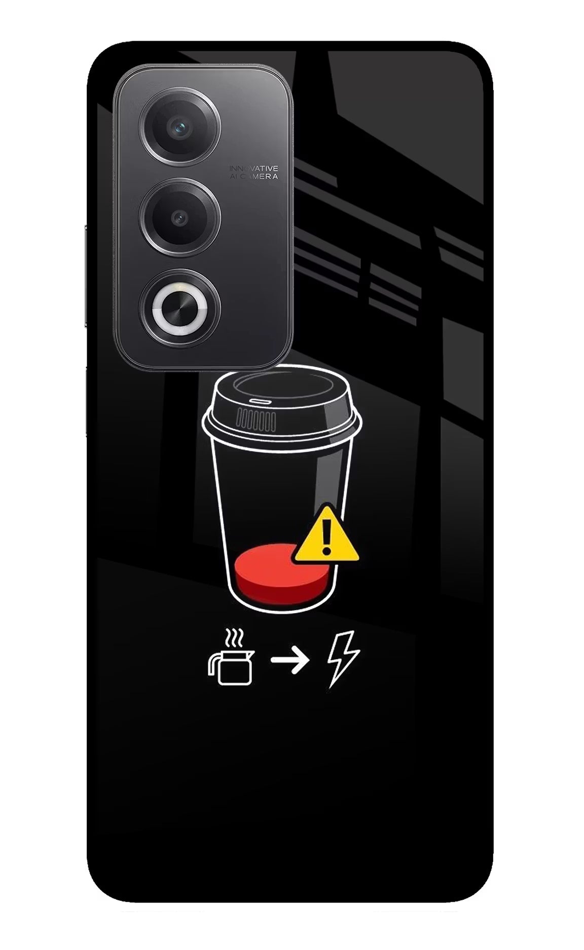 Coffee Oppo A3 Pro 5G Glass Case - Coffee Oppo A3 Pro 5G Glass Case Coffee Oppo A3 Pro 5G Glass Case