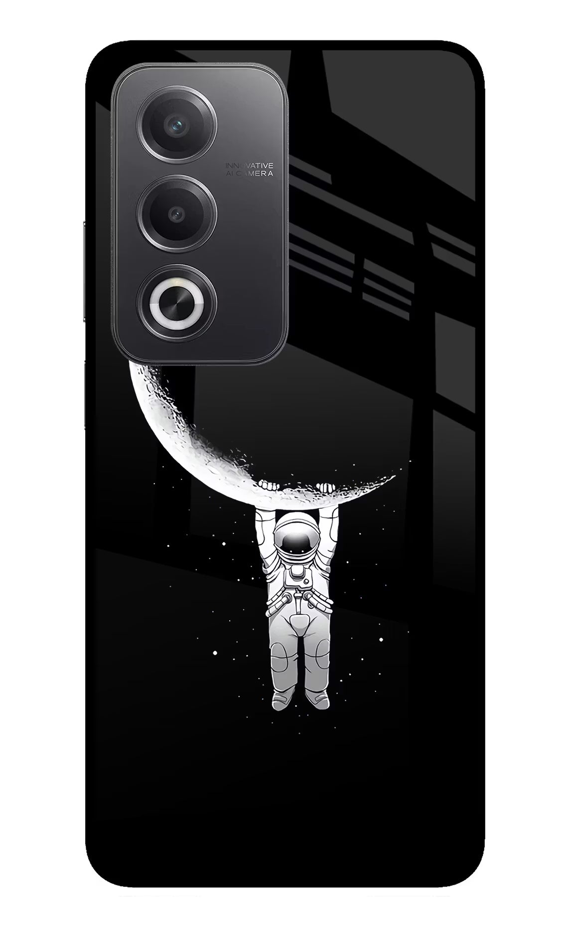 Moon Space Oppo A3 Pro 5G Glass Case - Moon Space Oppo A3 Pro 5G Glass Case Moon Space Oppo A3 Pro 5G Glass Case