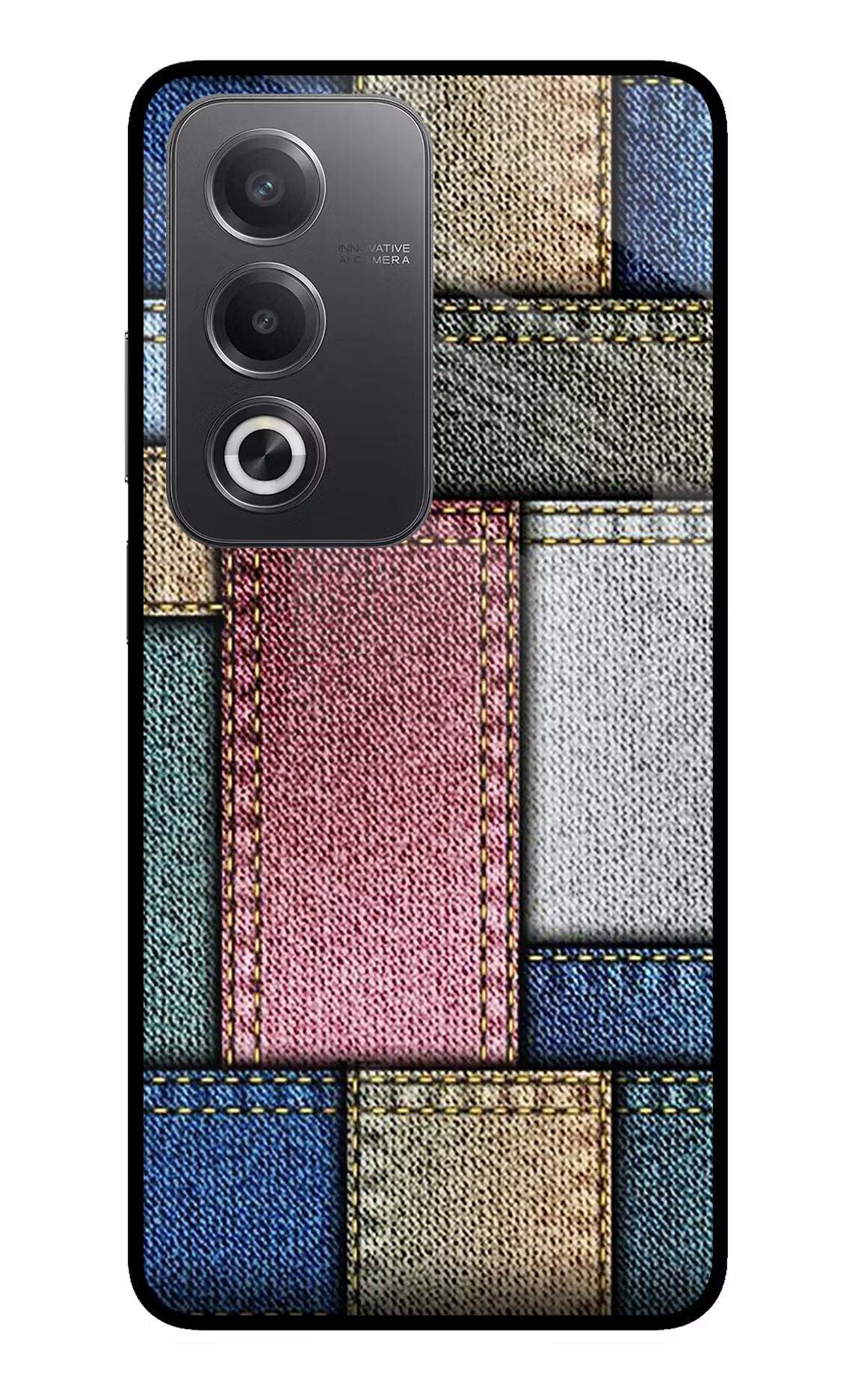 Multicolor Jeans Oppo A3 Pro 5G Glass Case - Multicolor Jeans Oppo A3 Pro 5G Glass Case Multicolor Jeans Oppo A3 Pro 5G Glass Case
