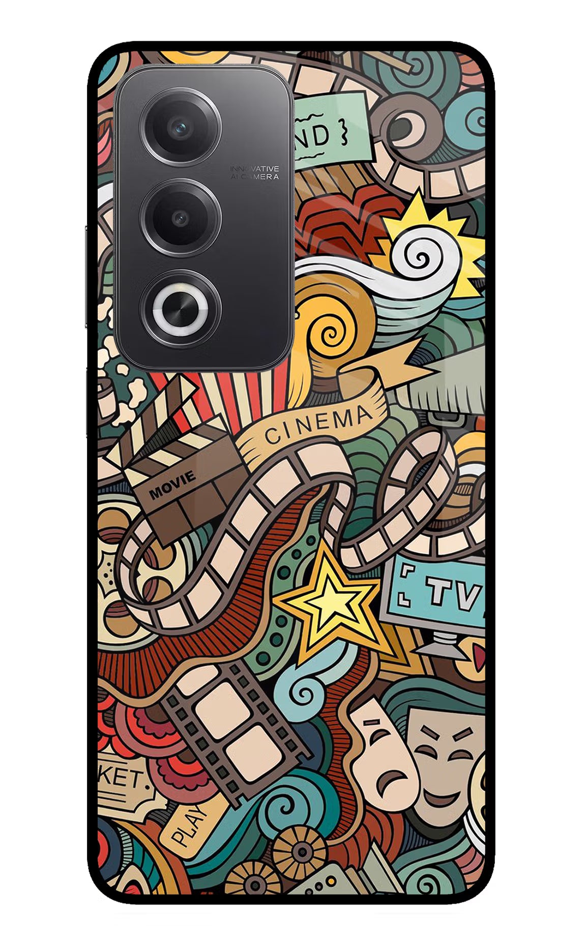 Cinema Abstract Oppo A3 Pro 5G Glass Case - Cinema Abstract Oppo A3 Pro 5G Glass Case Cinema Abstract Oppo A3 Pro 5G Glass Case