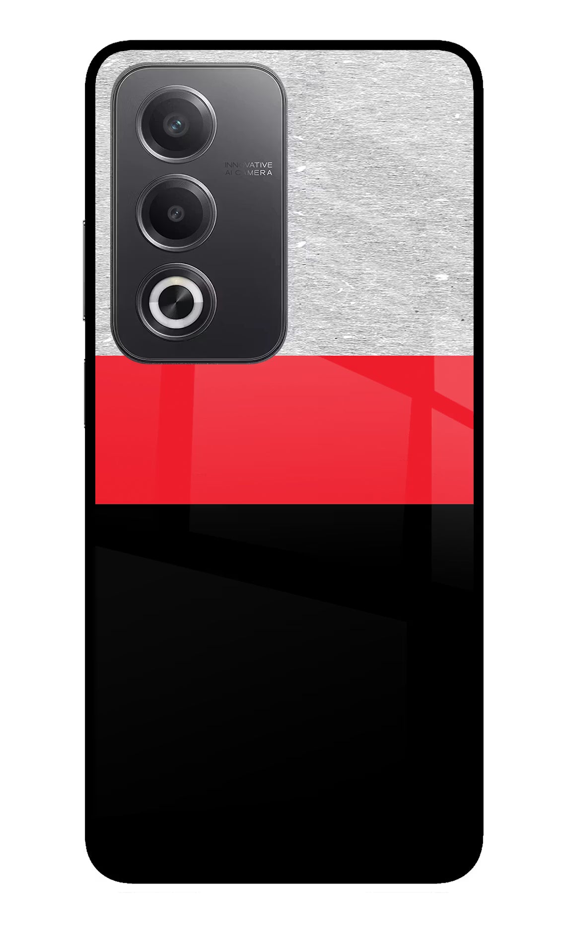 Tri Color Pattern Oppo A3 Pro 5G Glass Case - Tri Color Pattern Oppo A3 Pro 5G Glass Case Tri Color Pattern Oppo A3 Pro 5G Glass Case