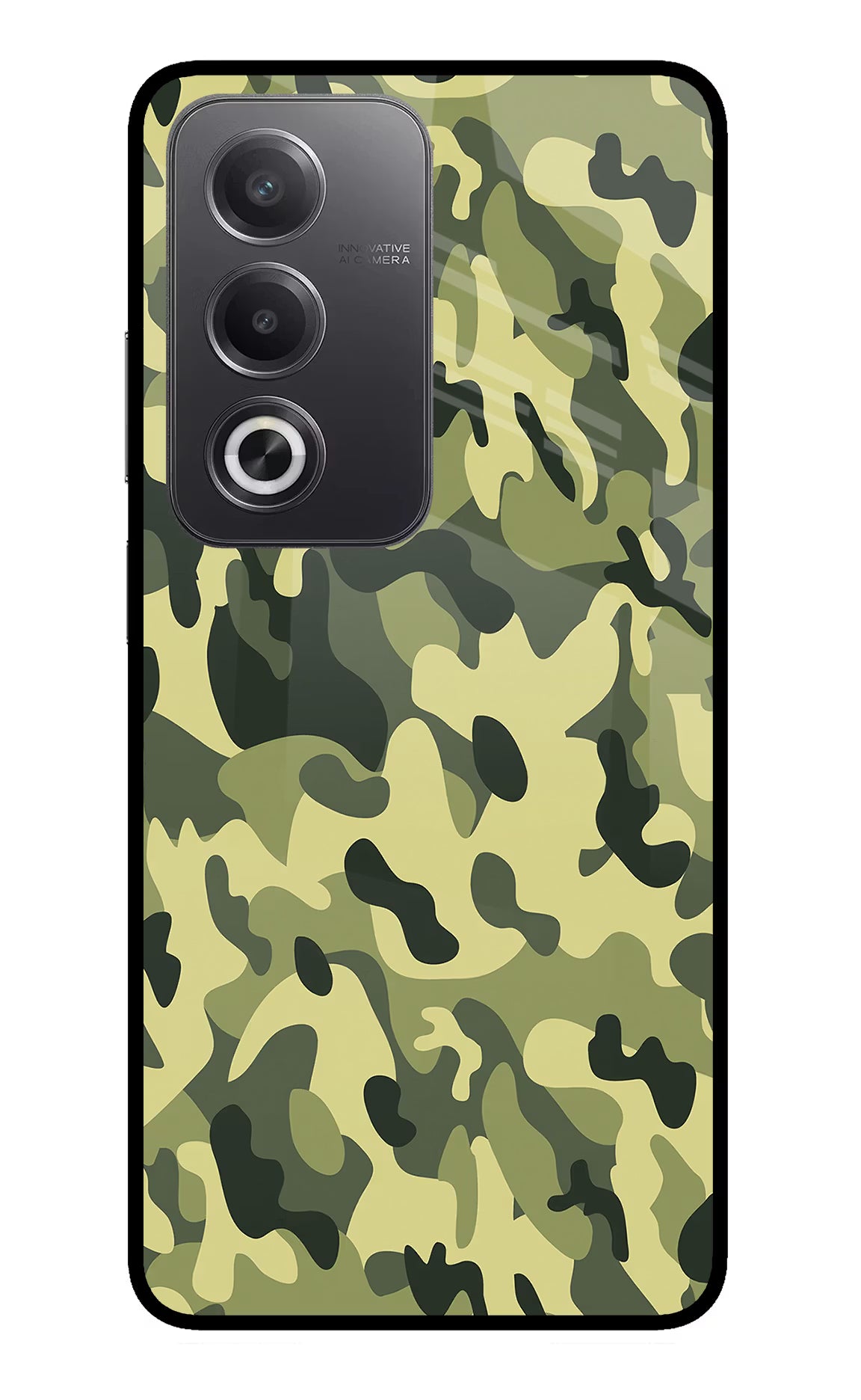 Camouflage Oppo A3 Pro 5G Glass Case - Camouflage Oppo A3 Pro 5G Glass Case Camouflage Oppo A3 Pro 5G Glass Case