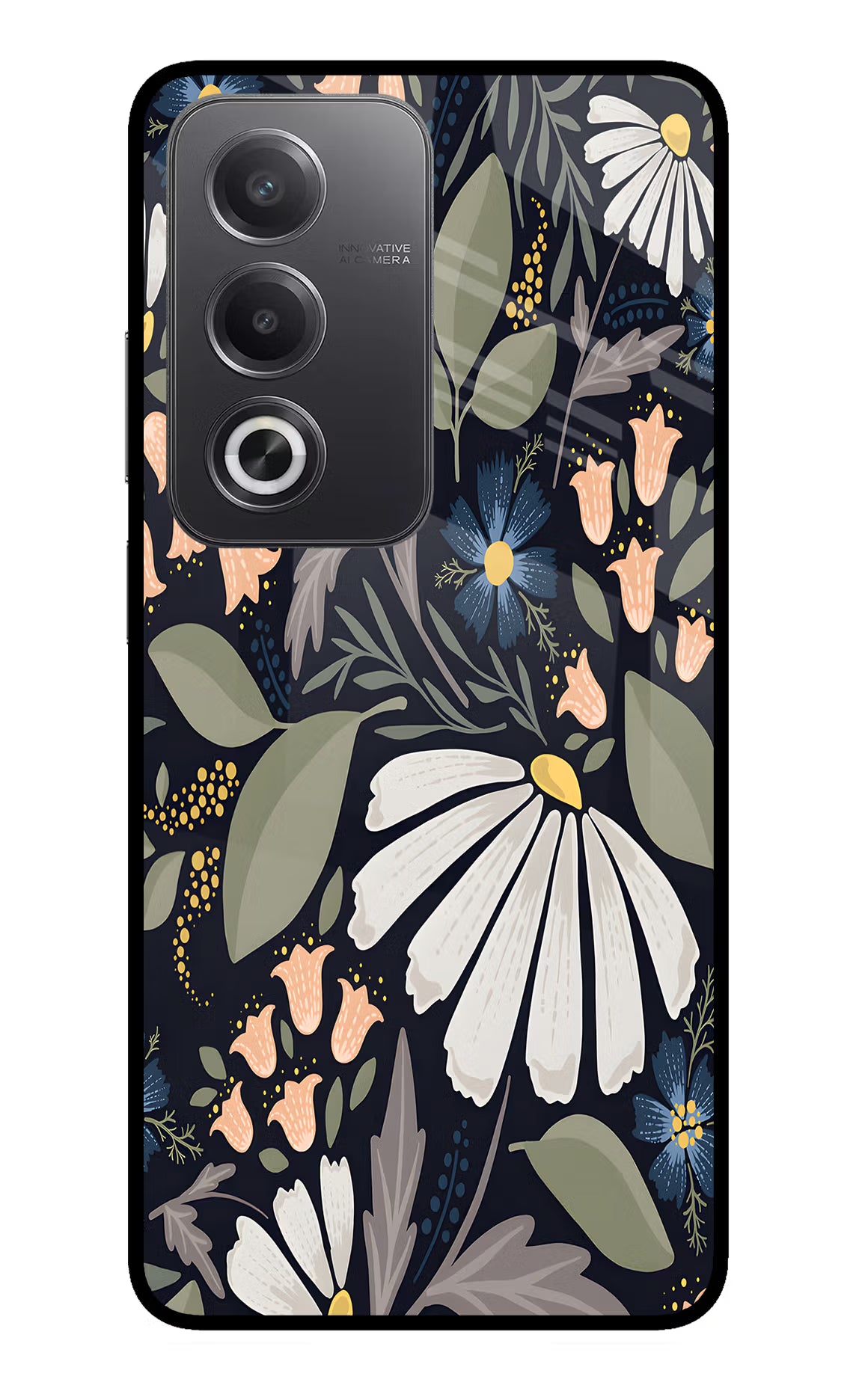 Flowers Art Oppo A3 Pro 5G Glass Case - Flowers Art Oppo A3 Pro 5G Glass Case Flowers Art Oppo A3 Pro 5G Glass Case