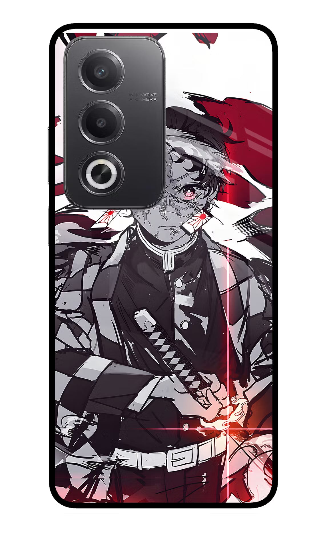 Demon Slayer Oppo A3 Pro 5G Glass Case - Demon Slayer Oppo A3 Pro 5G Glass Case Demon Slayer Oppo A3 Pro 5G Glass Case