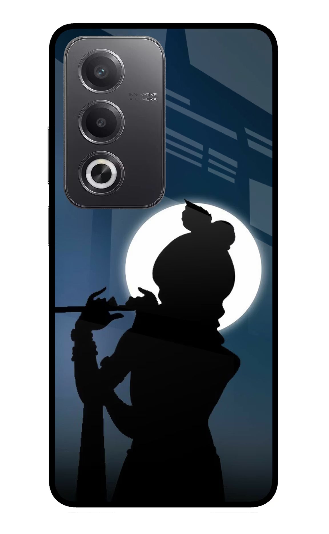 Shri Krishna Silhouette Oppo A3 Pro 5G Glass Case - Shri Krishna Silhouette Oppo A3 Pro 5G Glass Case Shri Krishna Silhouette Oppo A3 Pro 5G Glass Case
