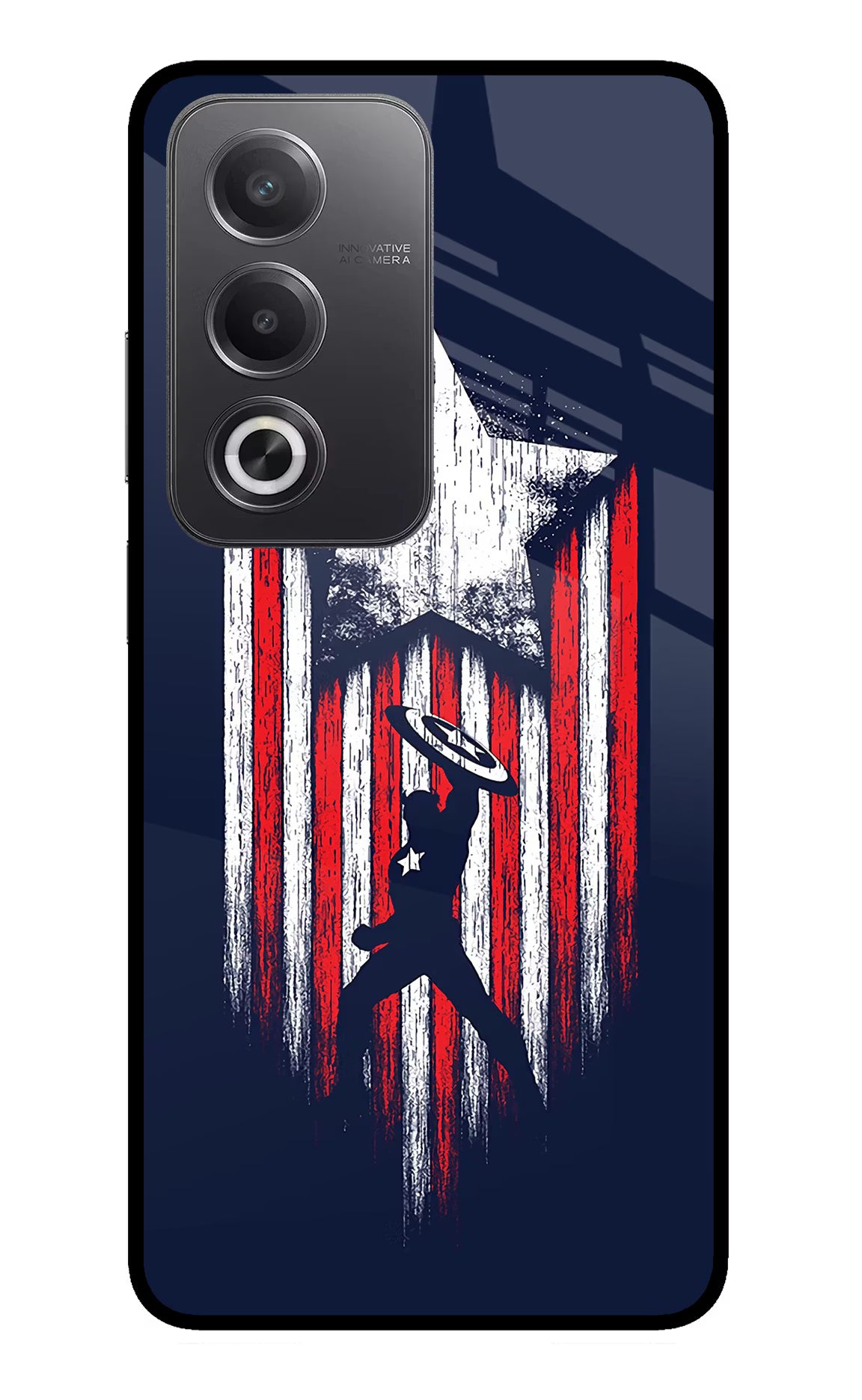 Captain America Marvel Art Oppo A3 Pro 5G Glass Case - Captain America Marvel Art Oppo A3 Pro 5G Glass Case Captain America Marvel Art Oppo A3 Pro 5G Glass Case
