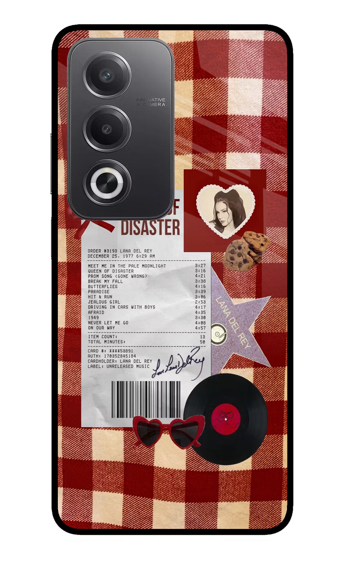 Queen of Disaster Oppo A3 Pro 5G Glass Case - Queen of Disaster Oppo A3 Pro 5G Glass Case Queen of Disaster Oppo A3 Pro 5G Glass Case