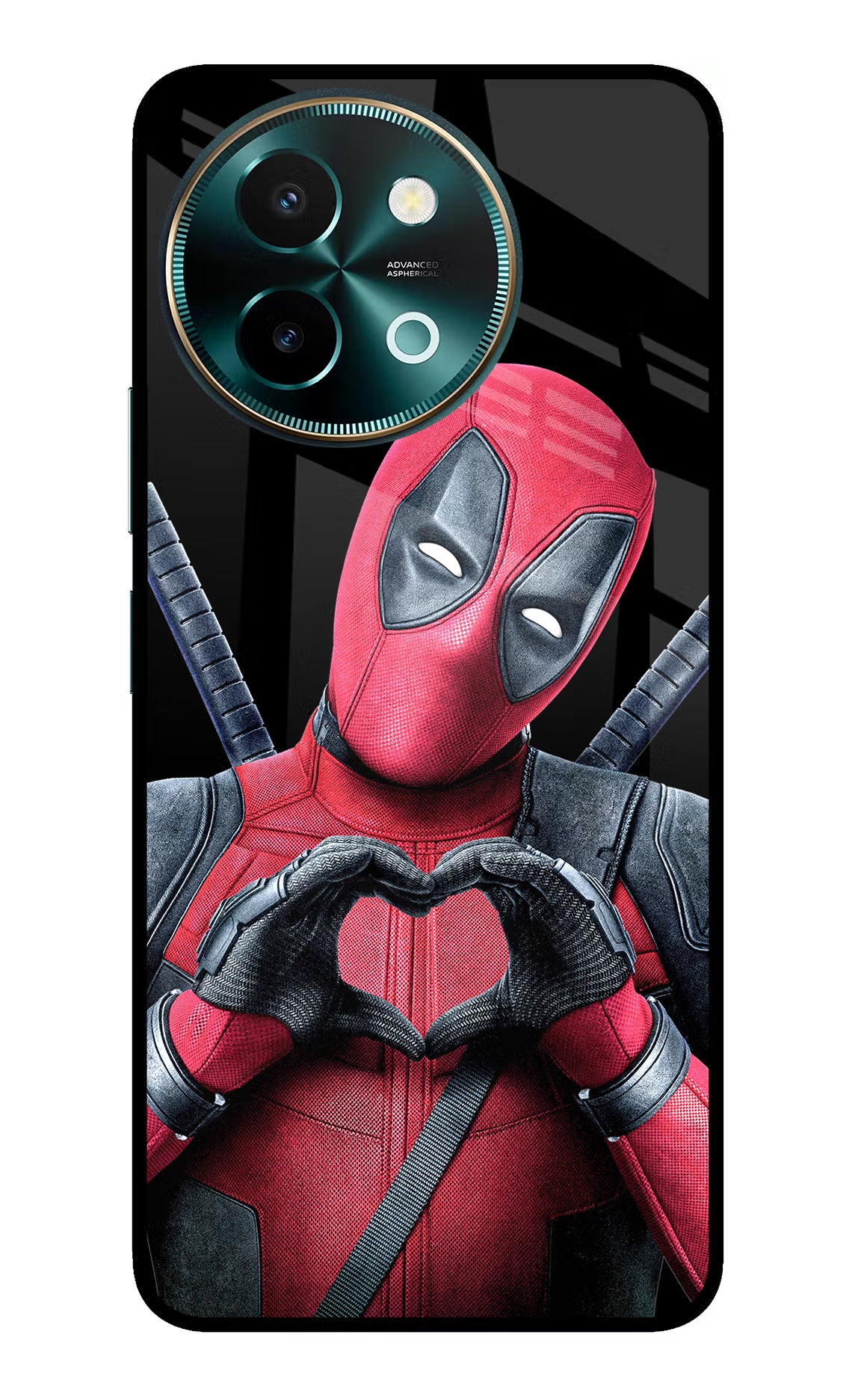 Deadpool Vivo Y58 5G Glass Case - Deadpool Vivo Y58 5G Glass Case Deadpool Vivo Y58 5G Glass Case