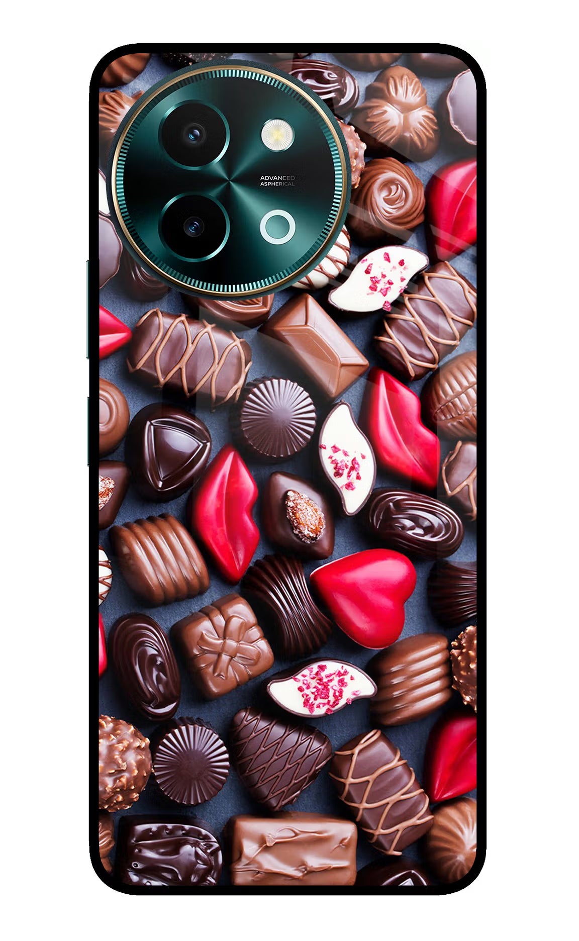 Chocolates Vivo Y58 5G Glass Case - Chocolates Vivo Y58 5G Glass Case Chocolates Vivo Y58 5G Glass Case