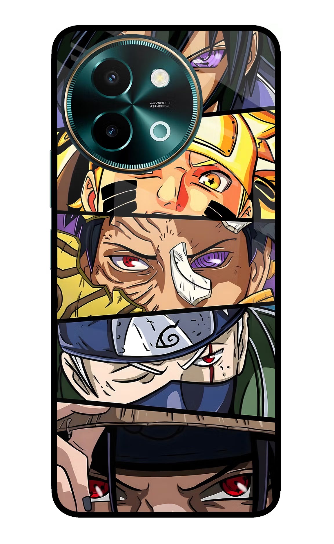 Naruto Character Vivo Y58 5G Glass Case - Naruto Character Vivo Y58 5G Glass Case Naruto Character Vivo Y58 5G Glass Case