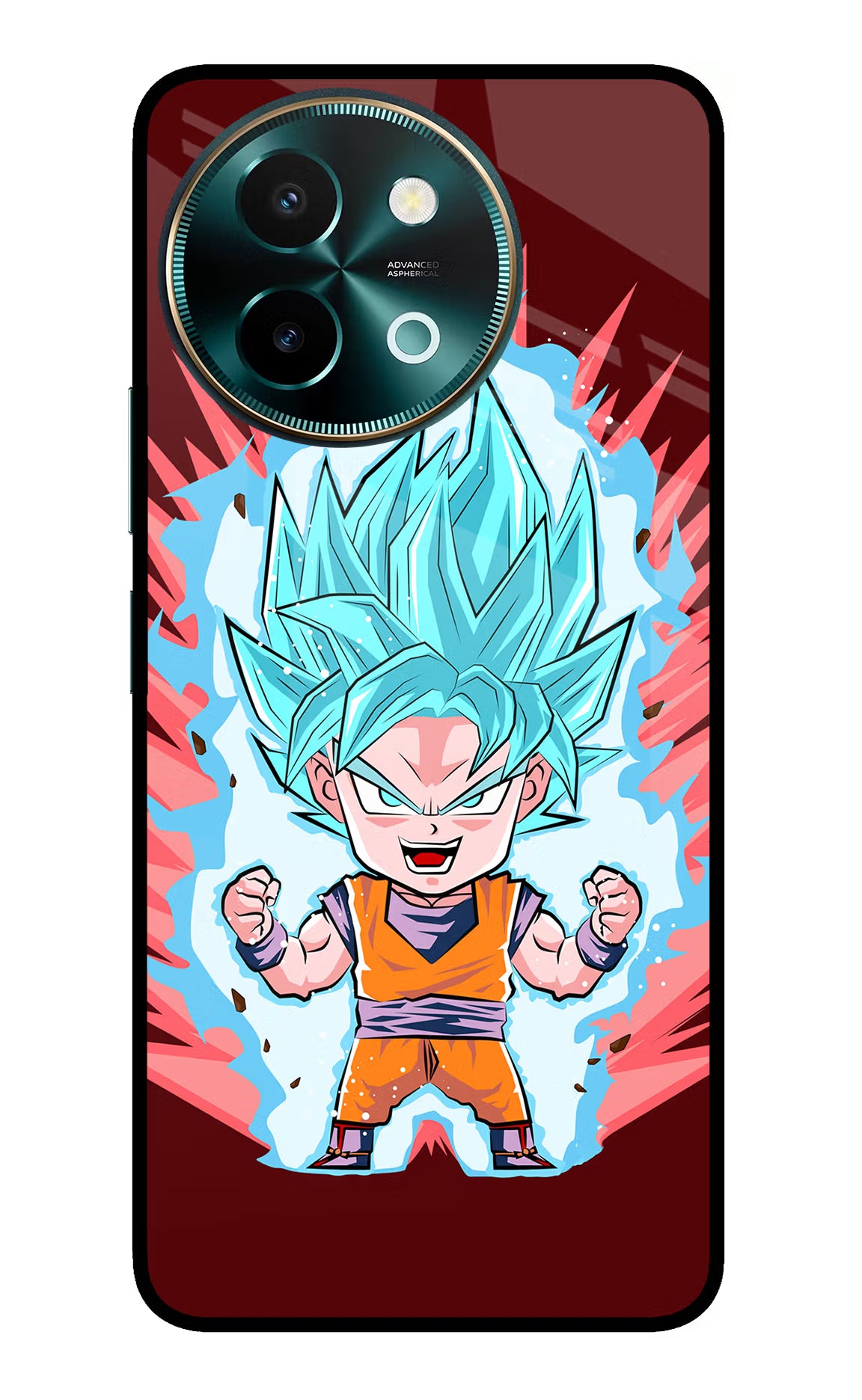 Goku Little Vivo Y58 5G Glass Case - Goku Little Vivo Y58 5G Glass Case Goku Little Vivo Y58 5G Glass Case