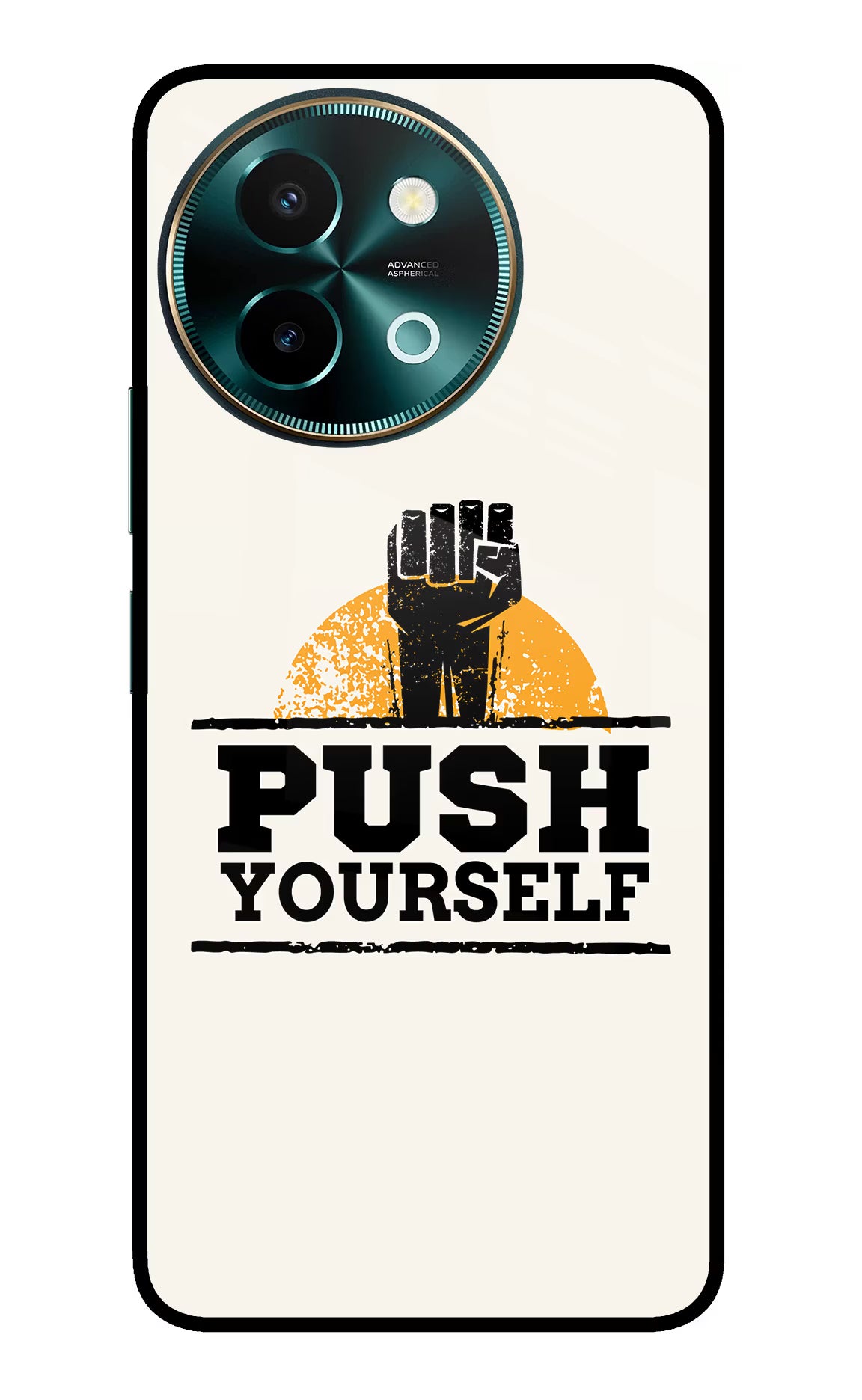 Push Yourself Vivo Y58 5G Glass Case - Push Yourself Vivo Y58 5G Glass Case Push Yourself Vivo Y58 5G Glass Case