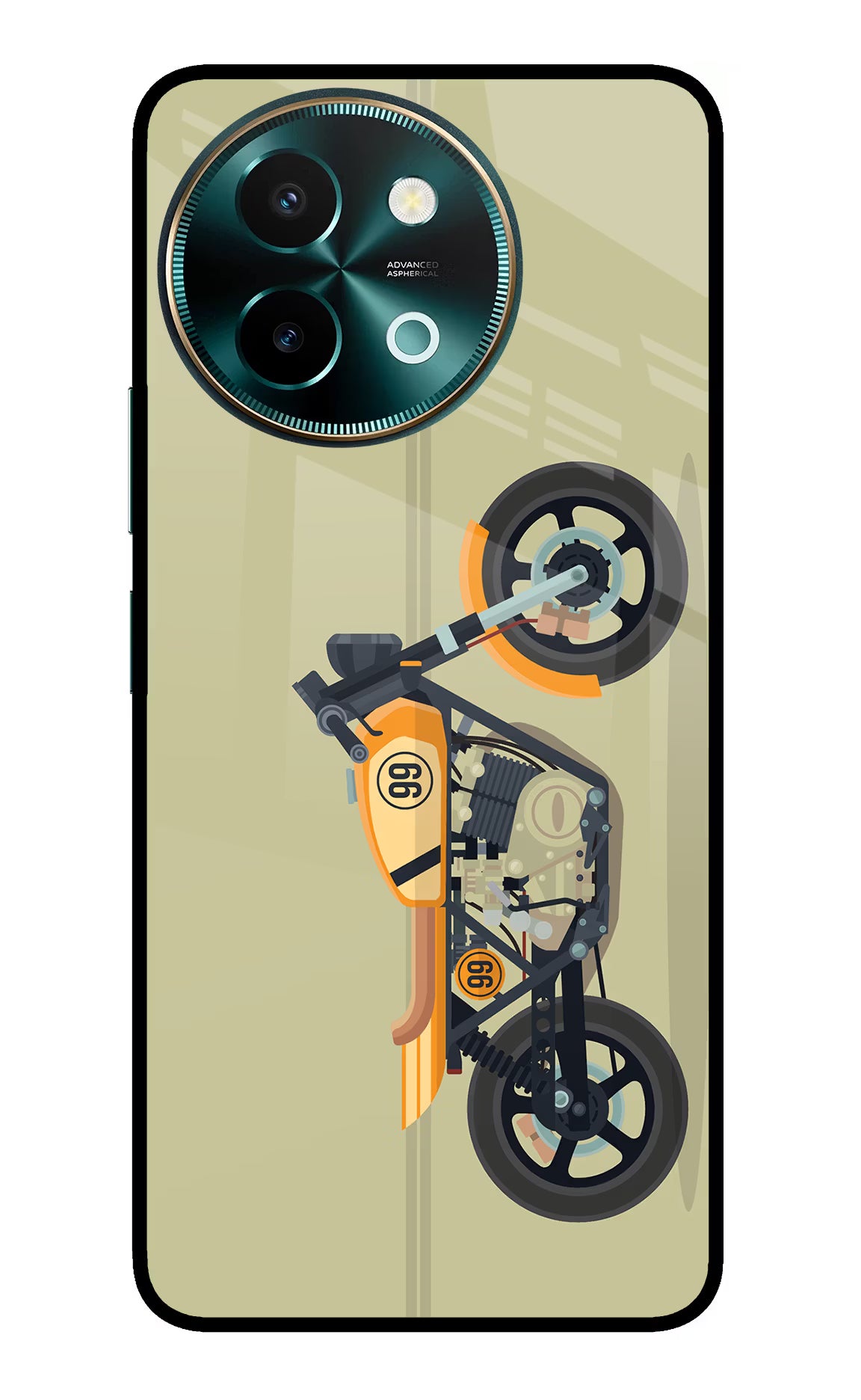 Vertical Speedster Vivo Y58 5G Glass Case - Vertical Speedster Vivo Y58 5G Glass Case Vertical Speedster Vivo Y58 5G Glass Case