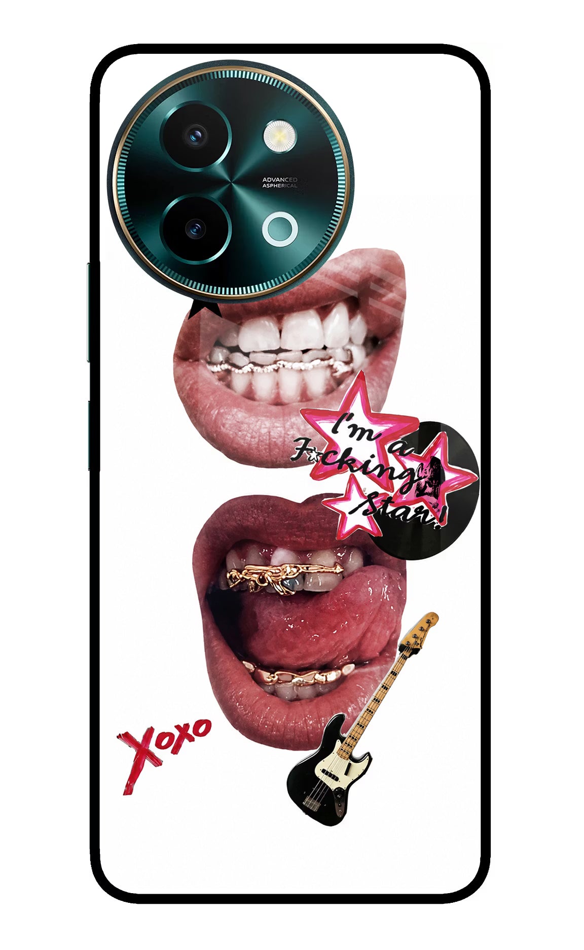 Rockstar Vivo Y58 5G Glass Case - Rockstar Vivo Y58 5G Glass Case Rockstar Vivo Y58 5G Glass Case