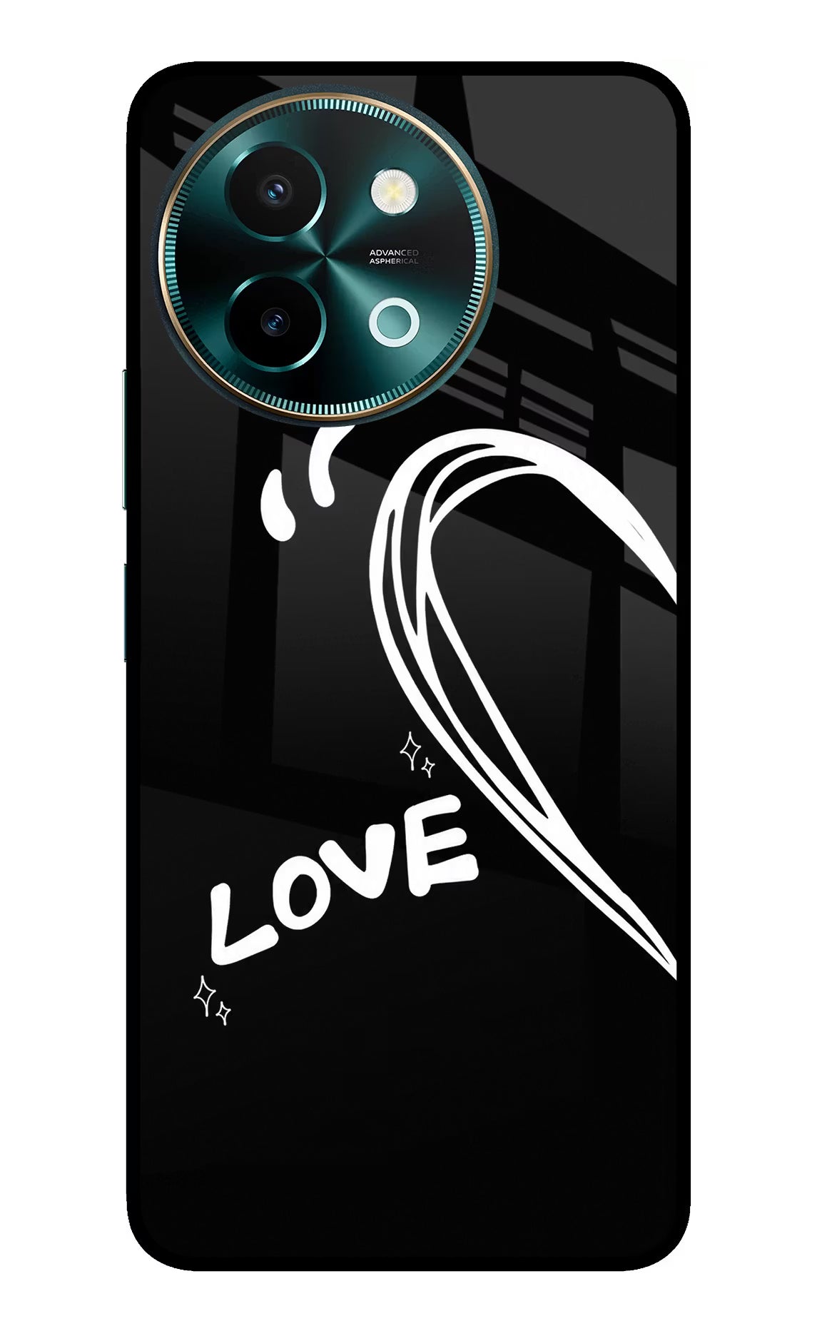 Love Line Vivo Y58 5G Glass Case - Love Line Vivo Y58 5G Glass Case Love Line Vivo Y58 5G Glass Case