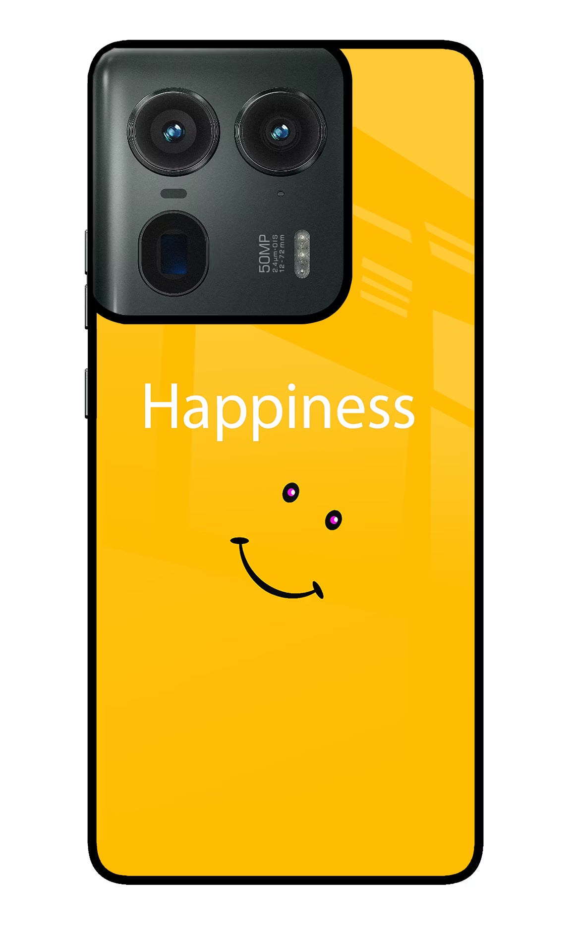 Happiness With Smiley Moto Edge 50 Ultra 5G Glass Case - Happiness With Smiley Moto Edge 50 Ultra 5G Glass Case Happiness With Smiley Moto Edge 50 Ultra 5G Glass Case
