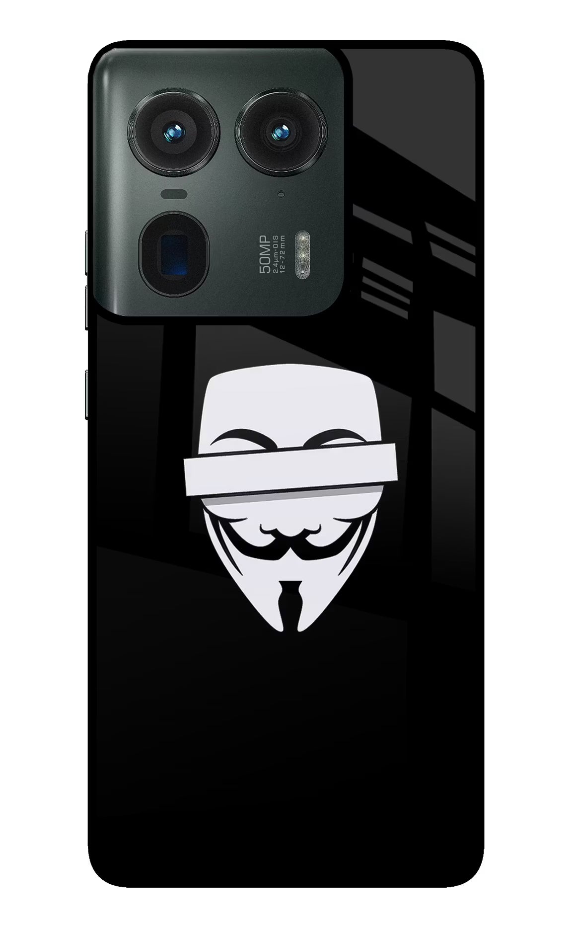 Anonymous Face Moto Edge 50 Ultra 5G Glass Case - Anonymous Face Moto Edge 50 Ultra 5G Glass Case Anonymous Face Moto Edge 50 Ultra 5G Glass Case