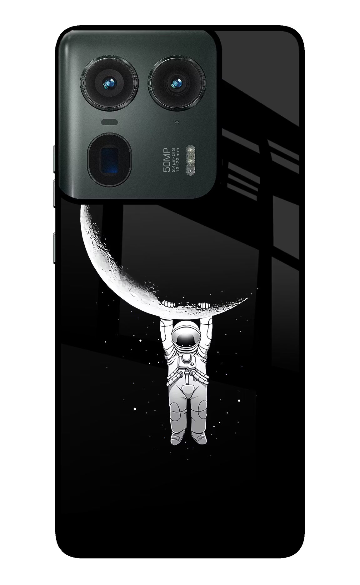 Moon Space Moto Edge 50 Ultra 5G Glass Case - Moon Space Moto Edge 50 Ultra 5G Glass Case Moon Space Moto Edge 50 Ultra 5G Glass Case