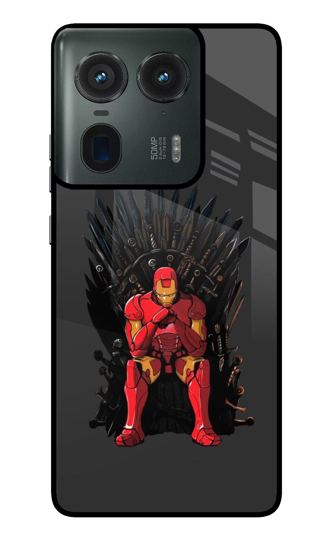Ironman Throne Moto Edge 50 Ultra 5G Glass Case - Ironman Throne Moto Edge 50 Ultra 5G Glass Case Ironman Throne Moto Edge 50 Ultra 5G Glass Case