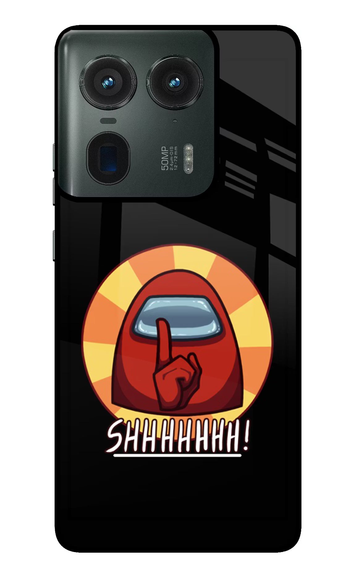 Among Us Shhh! Moto Edge 50 Ultra 5G Glass Case - Among Us Shhh! Moto Edge 50 Ultra 5G Glass Case Among Us Shhh! Moto Edge 50 Ultra 5G Glass Case