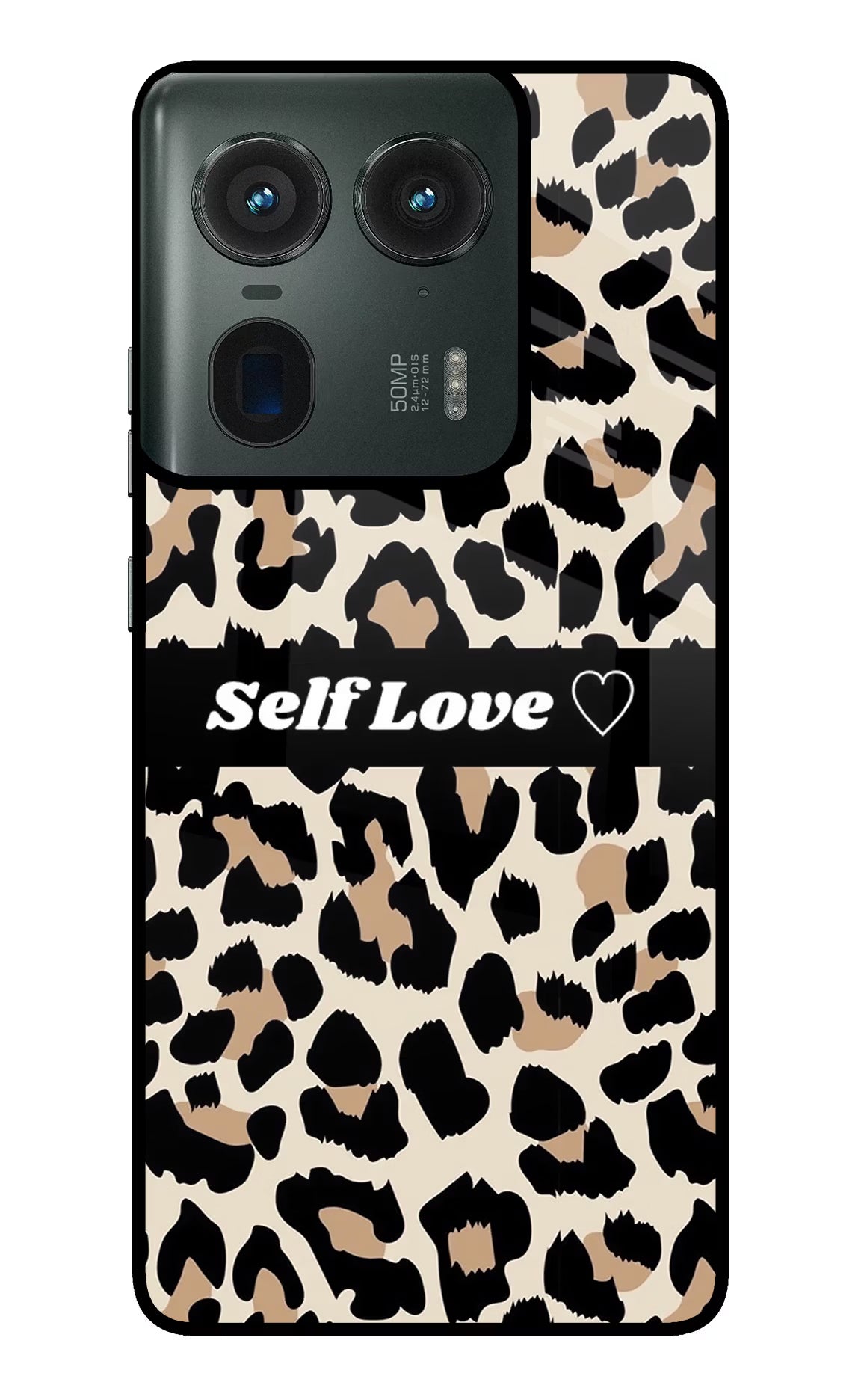 Leopard Print Self Love Moto Edge 50 Ultra 5G Glass Case - Leopard Print Self Love Moto Edge 50 Ultra 5G Glass Case Leopard Print Self Love Moto Edge 50 Ultra 5G Glass Case