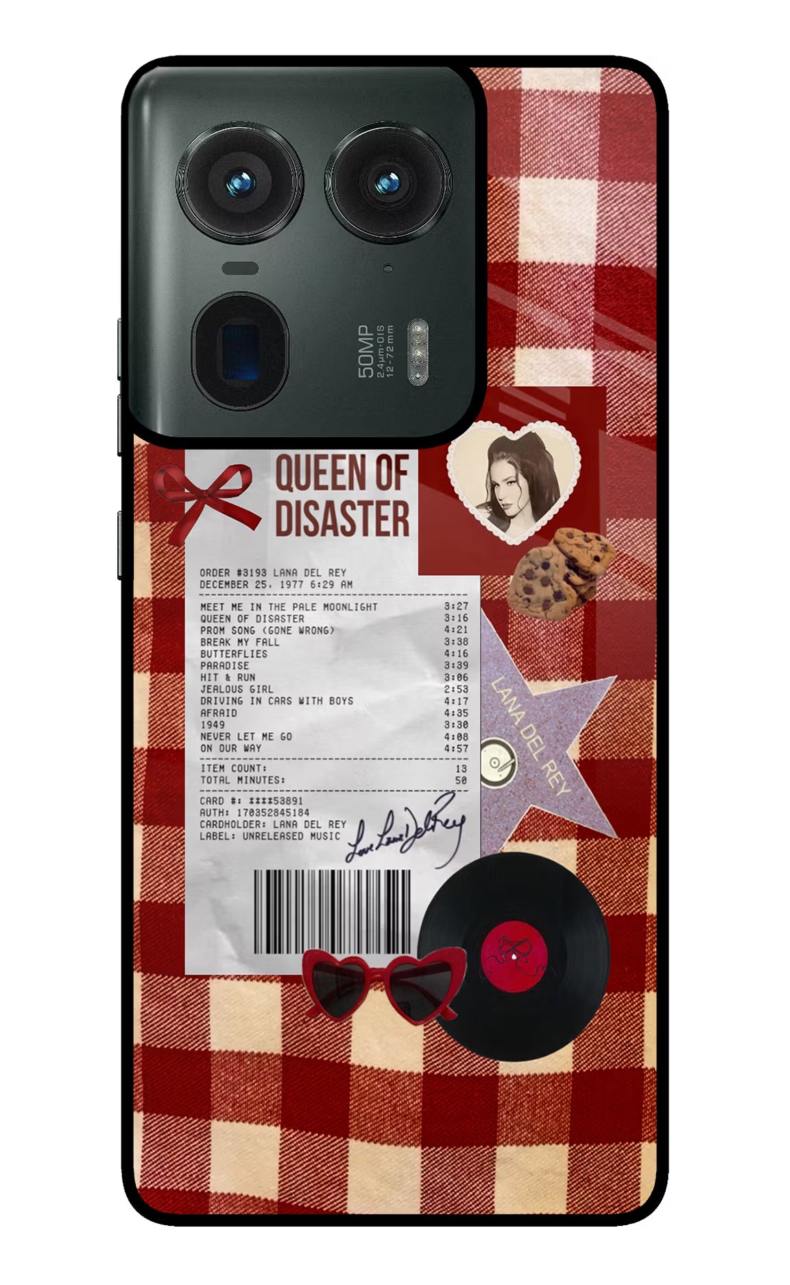 Queen of Disaster Moto Edge 50 Ultra 5G Glass Case - Queen of Disaster Moto Edge 50 Ultra 5G Glass Case Queen of Disaster Moto Edge 50 Ultra 5G Glass Case