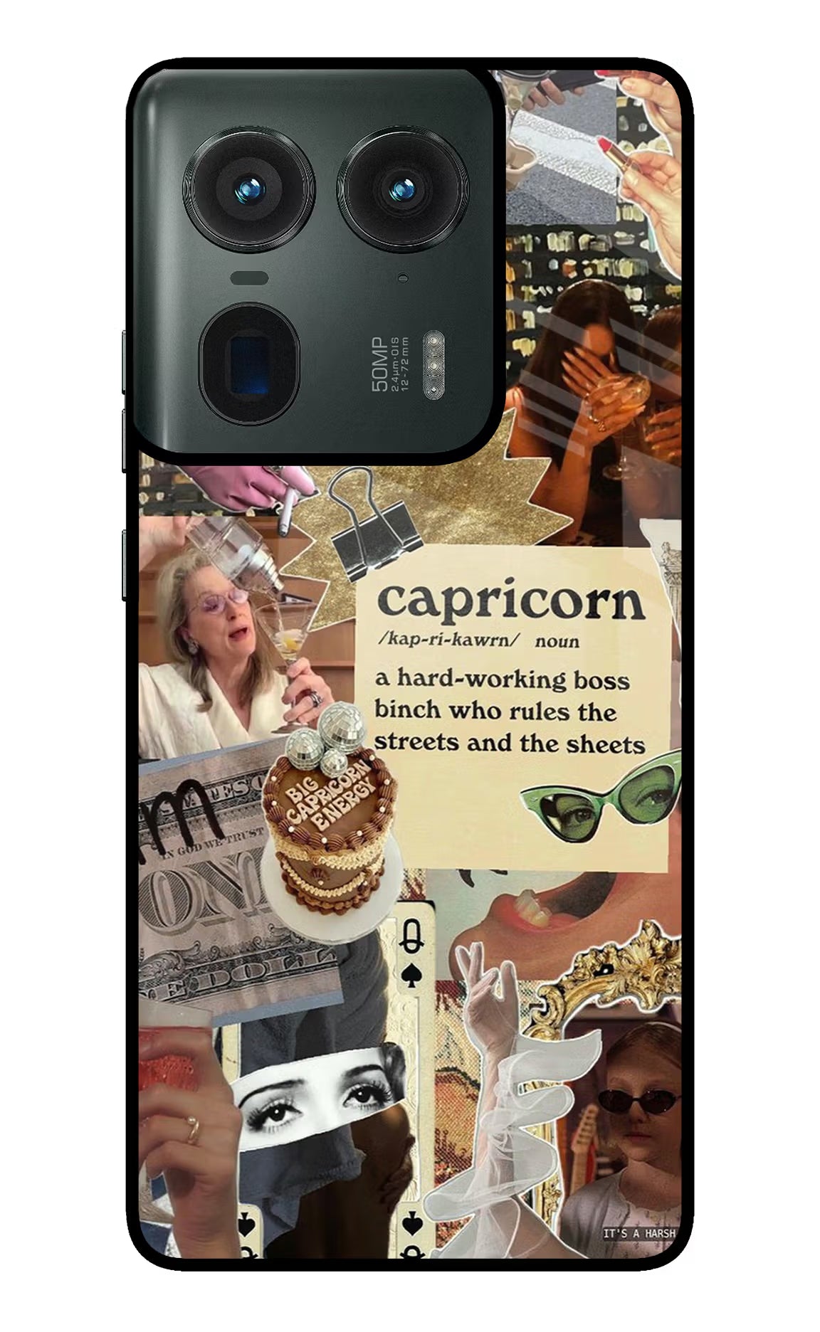 Capricorn Zodiac Moto Edge 50 Ultra 5G Glass Case - Capricorn Zodiac Moto Edge 50 Ultra 5G Glass Case Capricorn Zodiac Moto Edge 50 Ultra 5G Glass Case