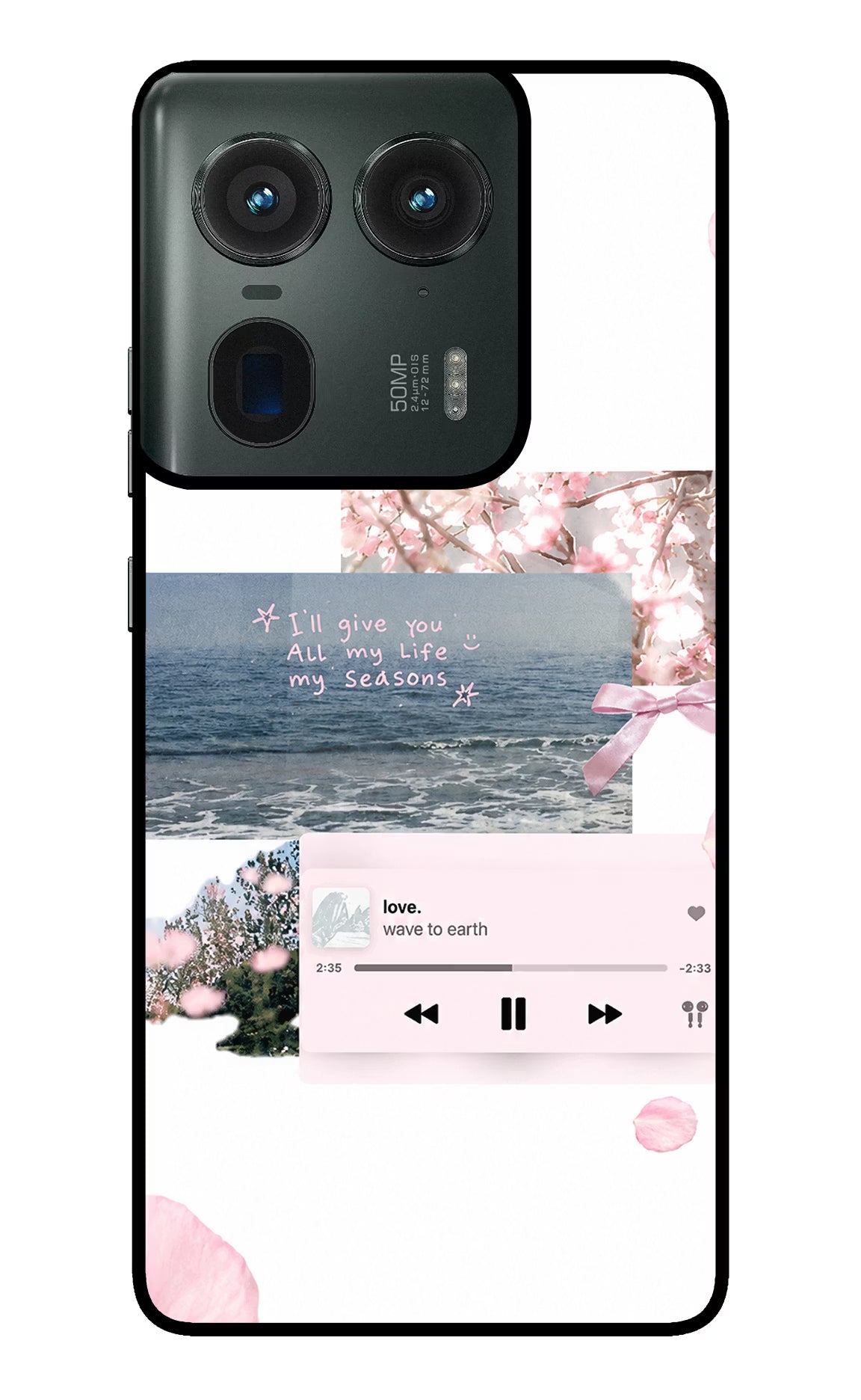 Wave to earth Moto Edge 50 Ultra 5G Glass Case - Wave to earth Moto Edge 50 Ultra 5G Glass Case Wave to earth Moto Edge 50 Ultra 5G Glass Case