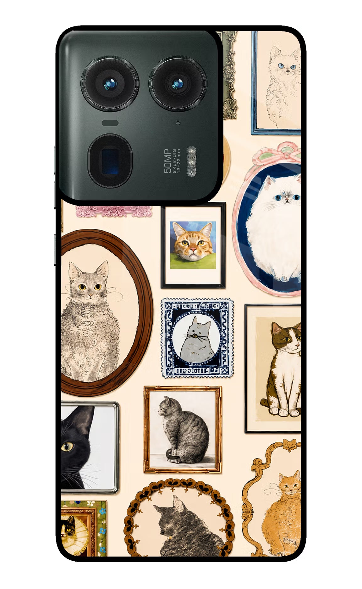 Mirror Cats Moto Edge 50 Ultra 5G Glass Case - Mirror Cats Moto Edge 50 Ultra 5G Glass Case Mirror Cats Moto Edge 50 Ultra 5G Glass Case
