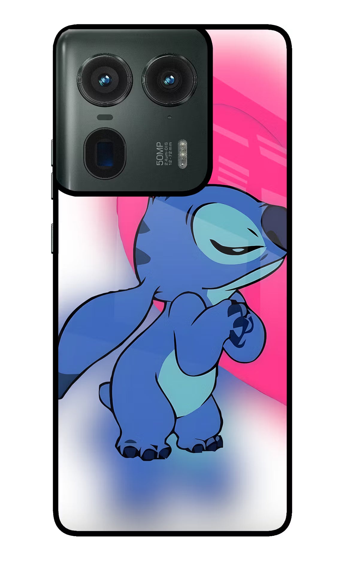 Stitch Hug Moto Edge 50 Ultra 5G Glass Case - Stitch Hug Moto Edge 50 Ultra 5G Glass Case Stitch Hug Moto Edge 50 Ultra 5G Glass Case