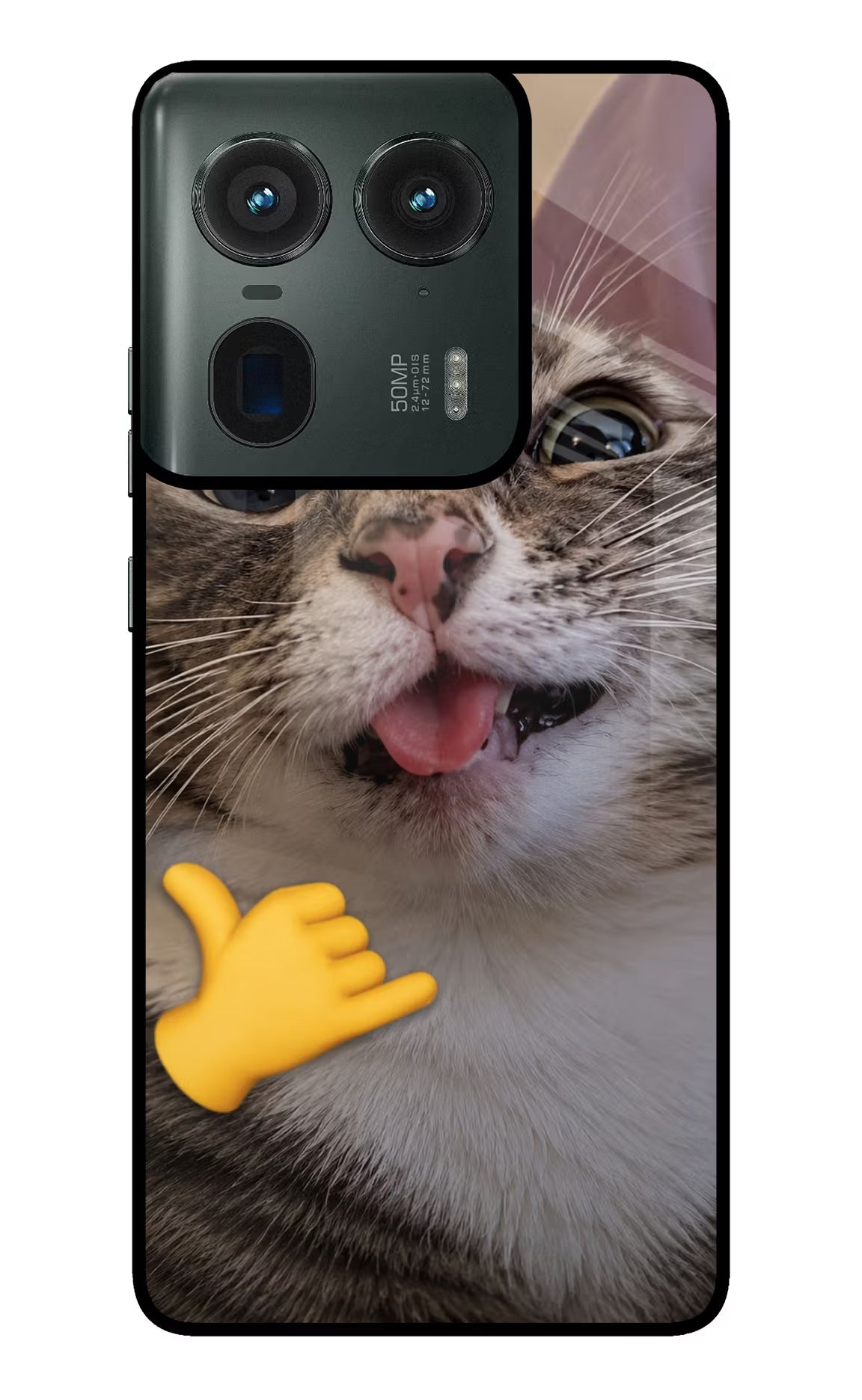 Silly Cat Call Moto Edge 50 Ultra 5G Glass Case - Silly Cat Call Moto Edge 50 Ultra 5G Glass Case Silly Cat Call Moto Edge 50 Ultra 5G Glass Case