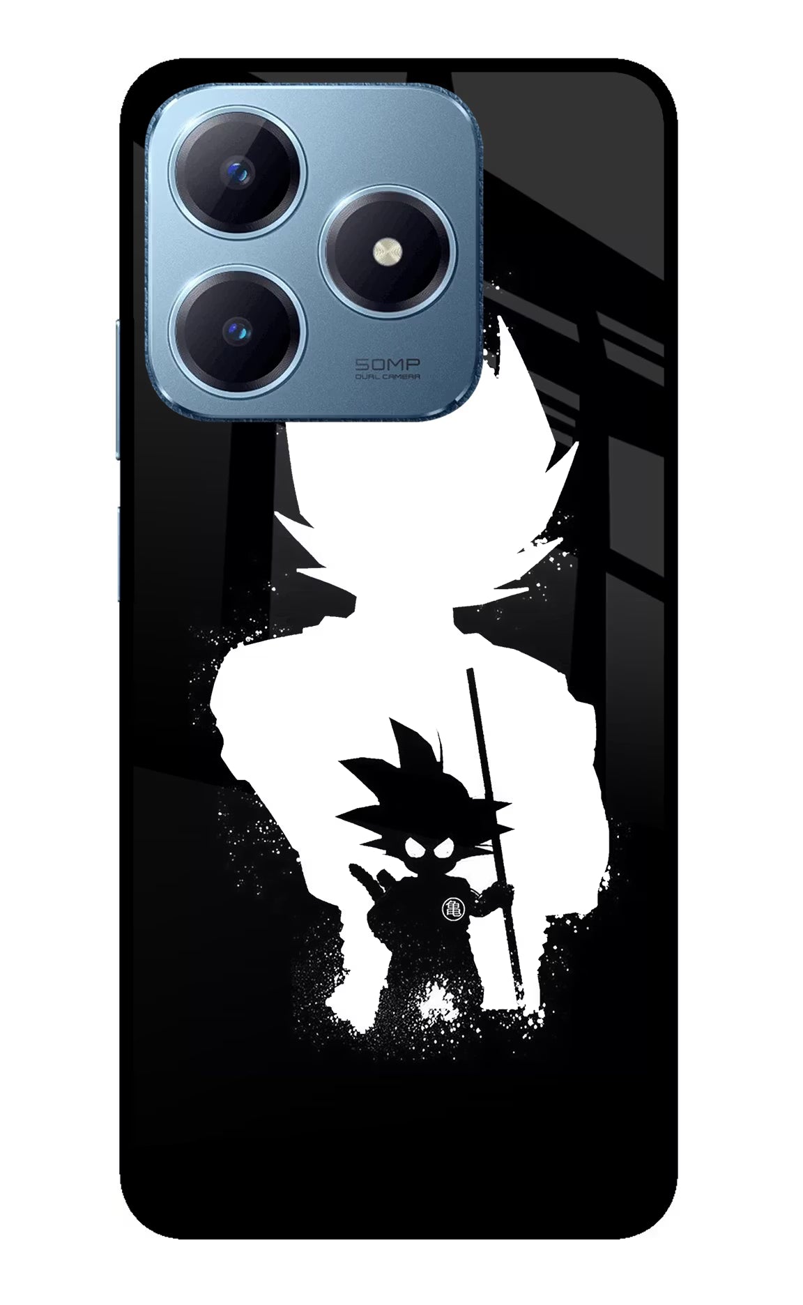 Goku Shadow Realme Narzo N63 Glass Case - Goku Shadow Realme Narzo N63 Glass Case Goku Shadow Realme Narzo N63 Glass Case