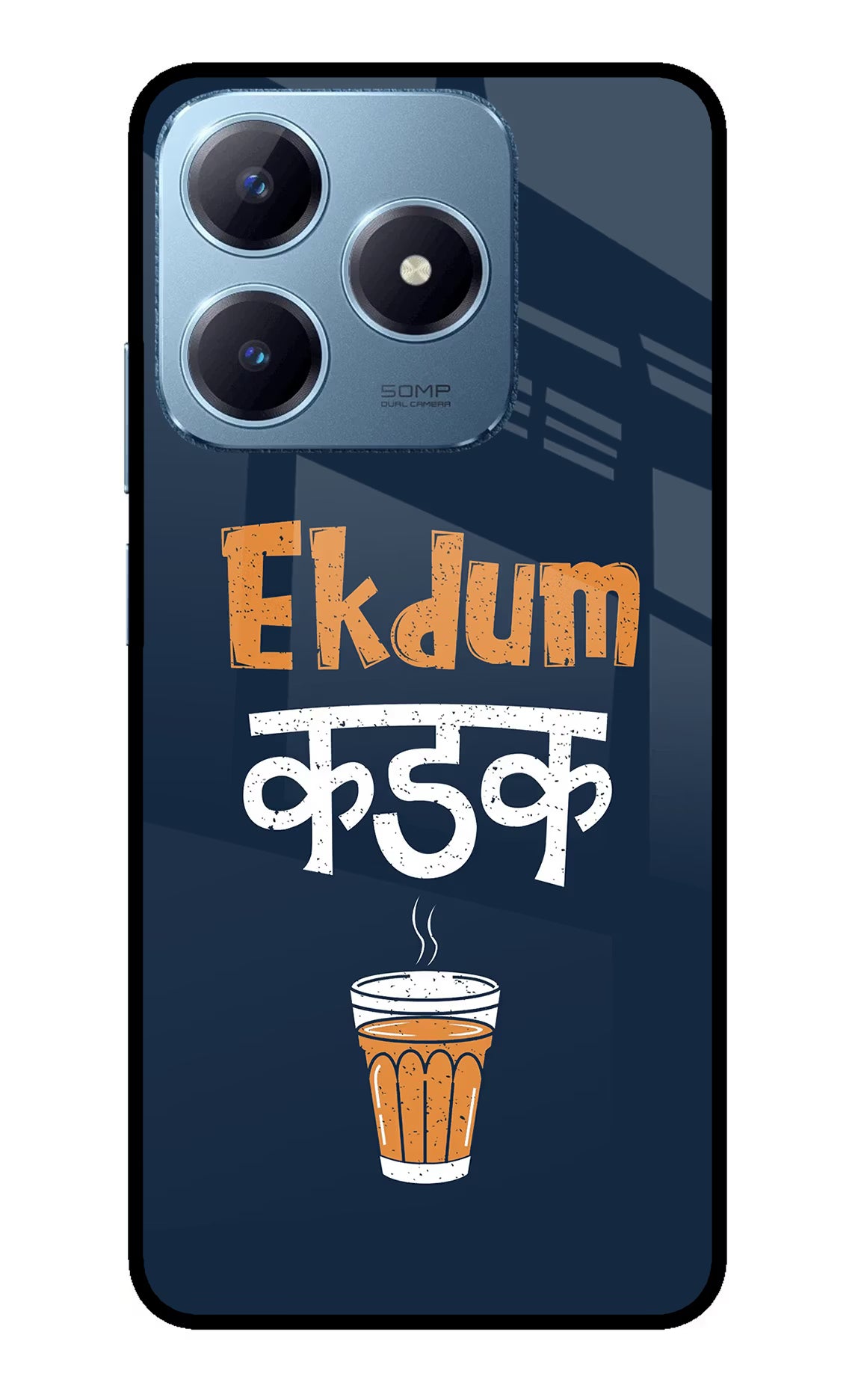 Ekdum Kadak Chai Realme Narzo N63 Glass Case - Ekdum Kadak Chai Realme Narzo N63 Glass Case Ekdum Kadak Chai Realme Narzo N63 Glass Case