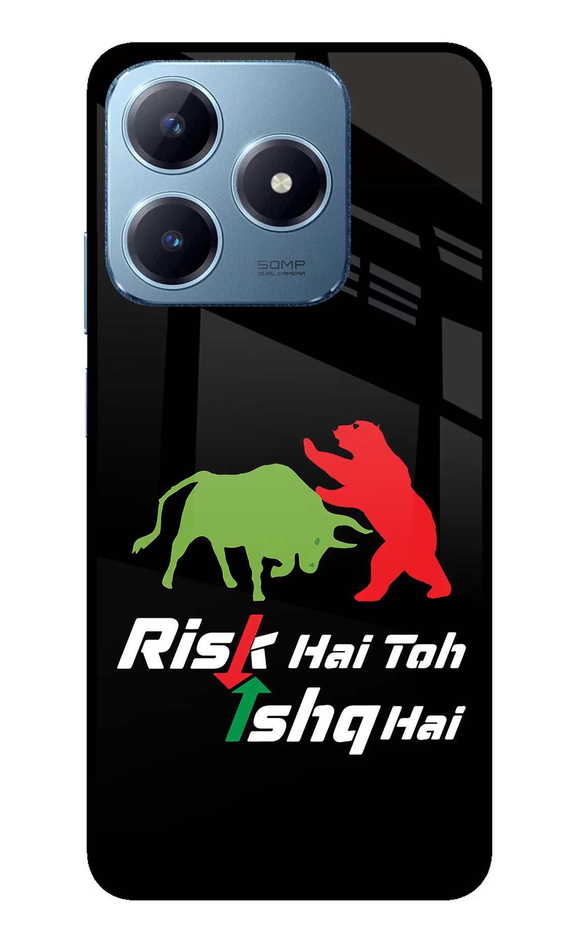 Risk Hai Toh Ishq Hai Realme Narzo N63 Glass Case - Risk Hai Toh Ishq Hai Realme Narzo N63 Glass Case Risk Hai Toh Ishq Hai Realme Narzo N63 Glass Case