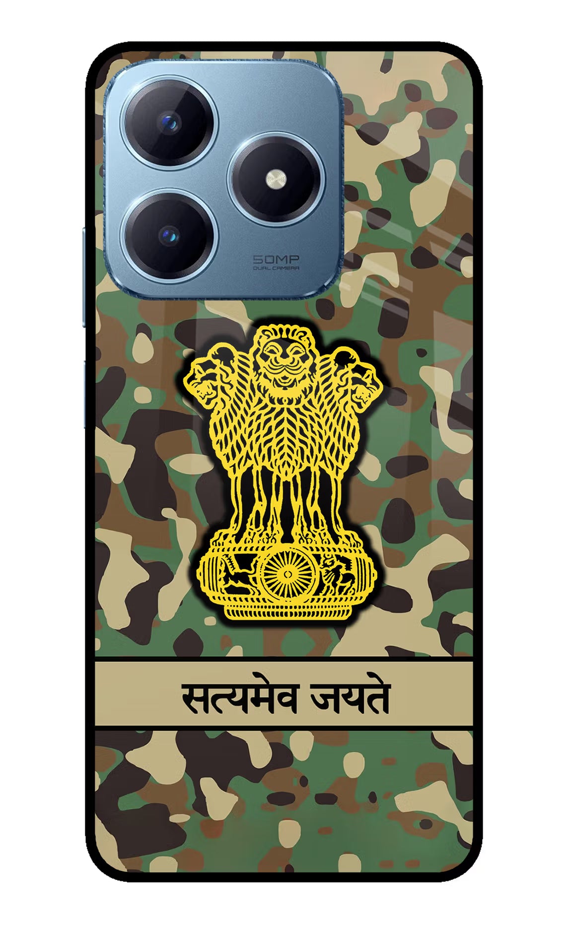 Satyamev Jayate Army Realme Narzo N63 Glass Case - Satyamev Jayate Army Realme Narzo N63 Glass Case Satyamev Jayate Army Realme Narzo N63 Glass Case
