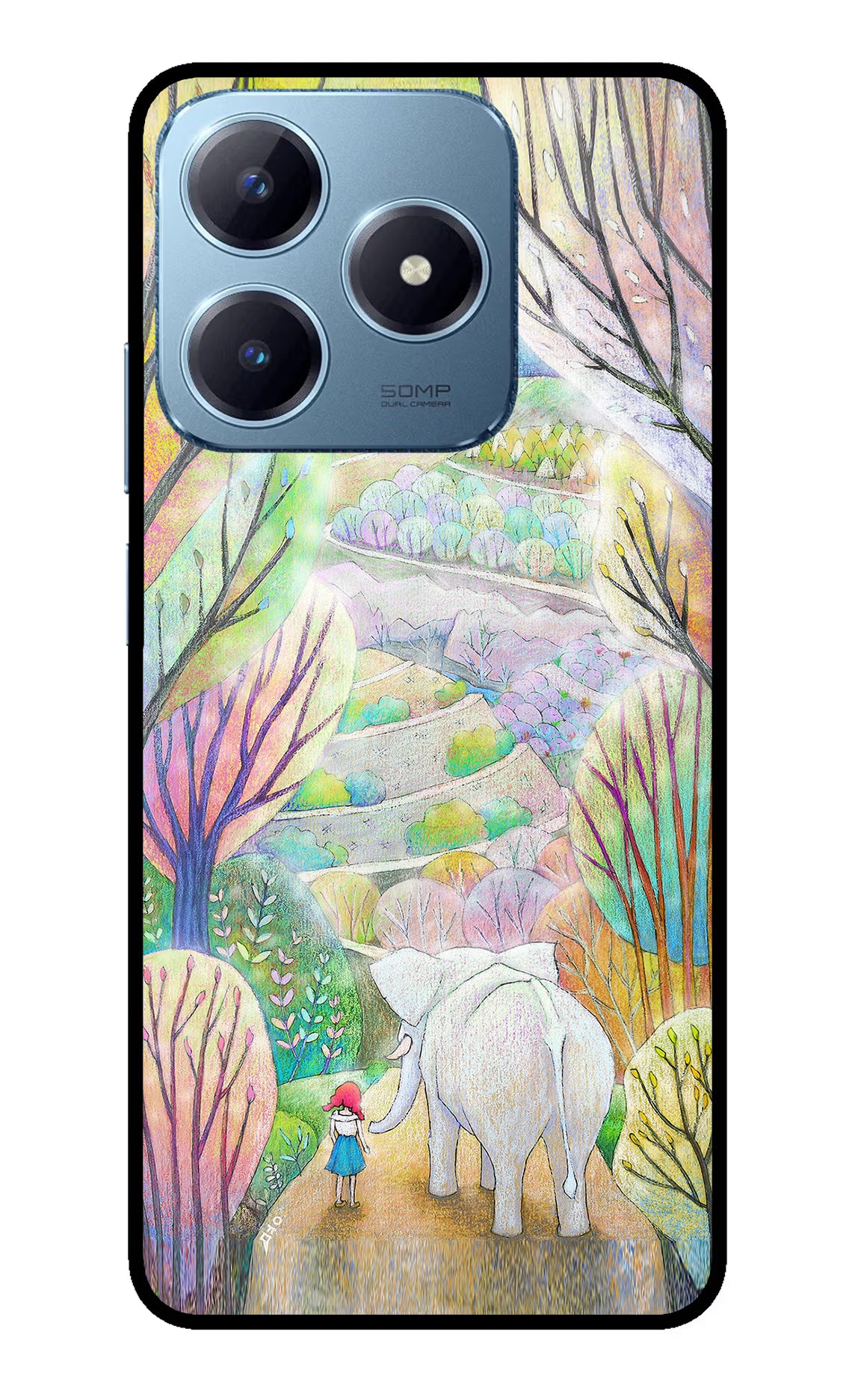 Nature Painting Realme Narzo N63 Glass Case - Nature Painting Realme Narzo N63 Glass Case Nature Painting Realme Narzo N63 Glass Case