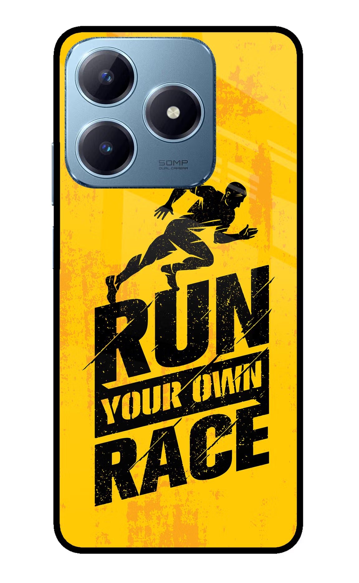 Run Your Own Race Realme Narzo N63 Glass Case - Run Your Own Race Realme Narzo N63 Glass Case Run Your Own Race Realme Narzo N63 Glass Case