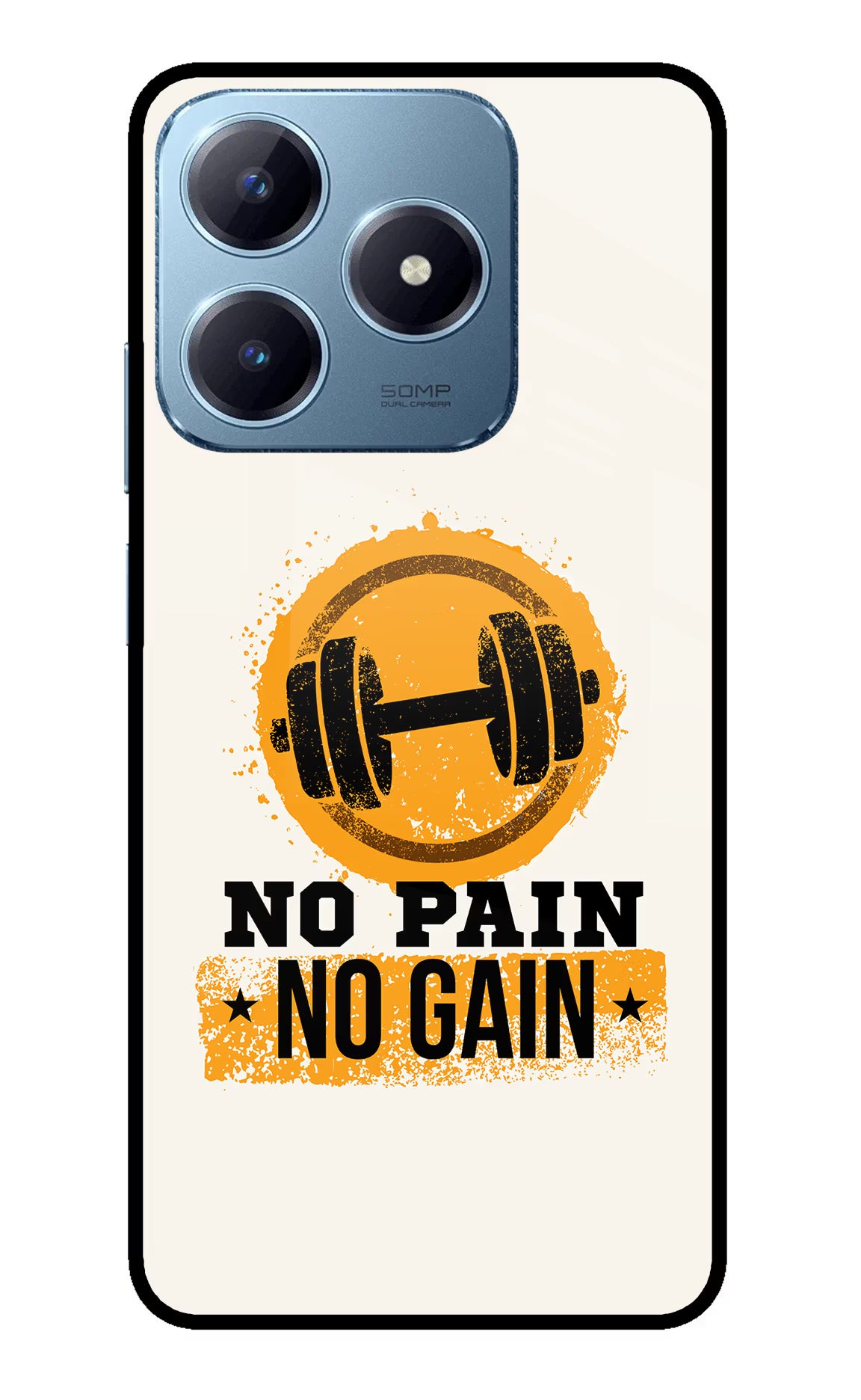 No Pain No Gain Realme Narzo N63 Glass Case - No Pain No Gain Realme Narzo N63 Glass Case No Pain No Gain Realme Narzo N63 Glass Case